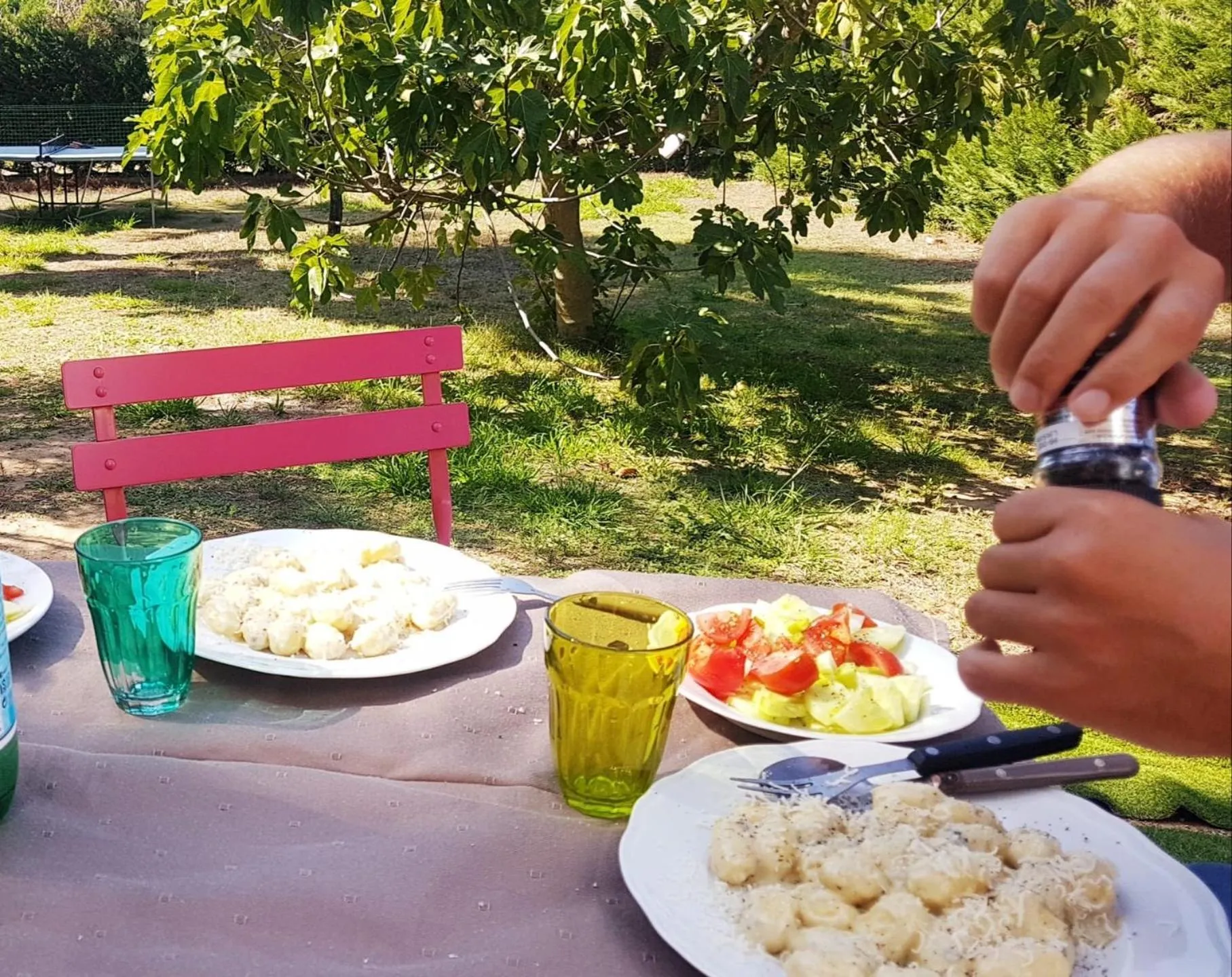Food and drinks in Clos des Vignes Pampelonne Vineyard
