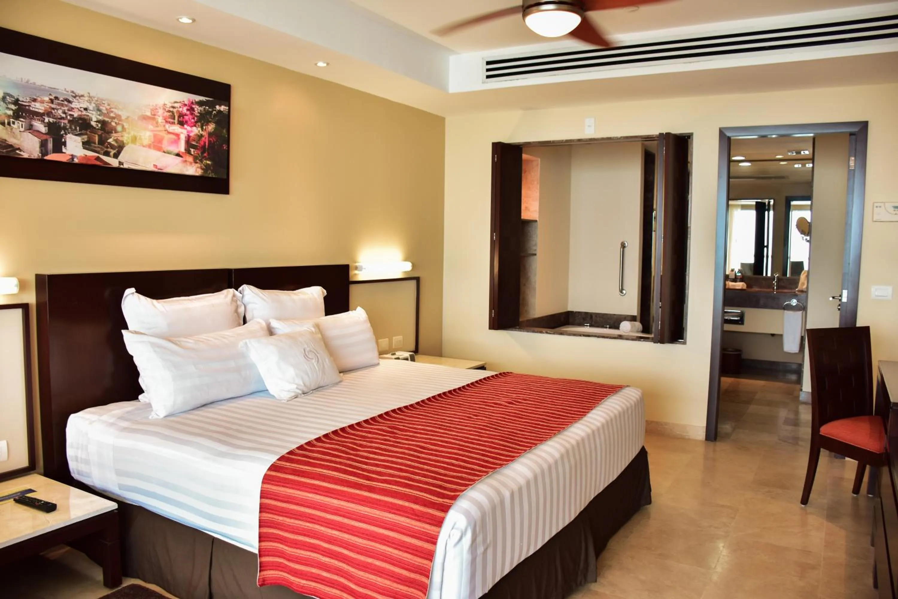 Bed in Sunset Plaza Beach Resort Puerto Vallarta All Inclusive