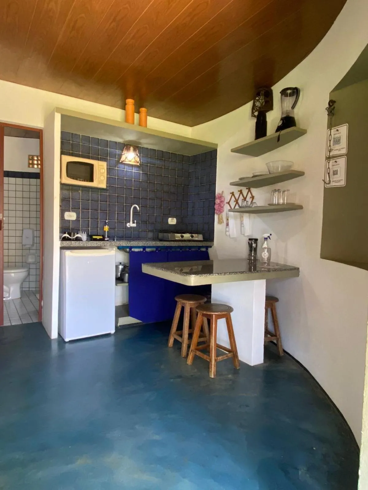 Kitchen or kitchenette in Pousada Barra Velha