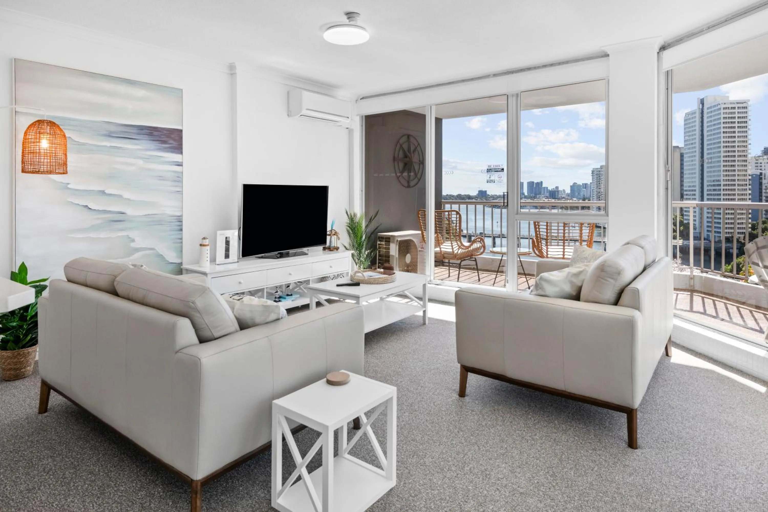 Living room in Moorings On Cavill Surfers Paradise