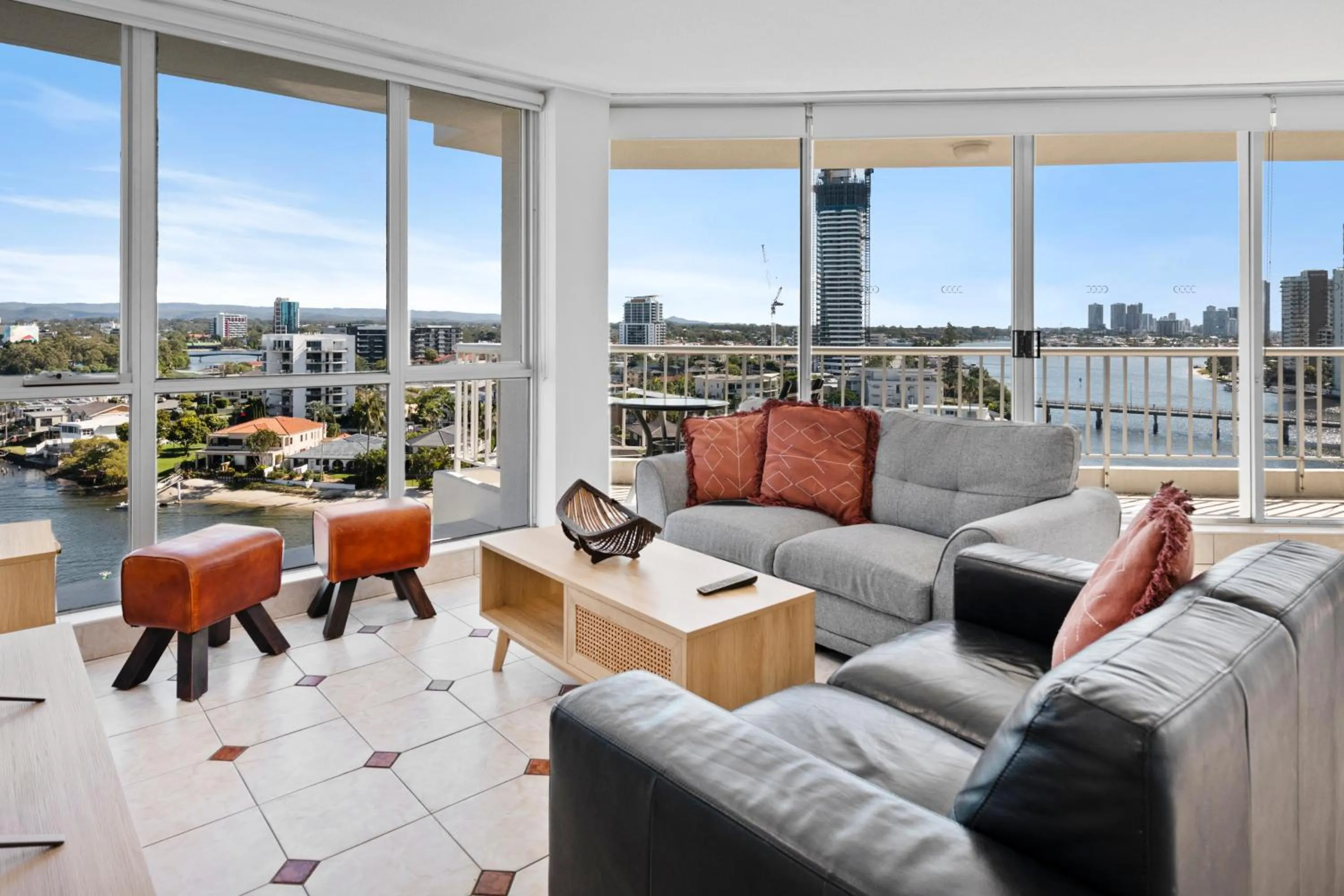 Living room in Moorings On Cavill Surfers Paradise