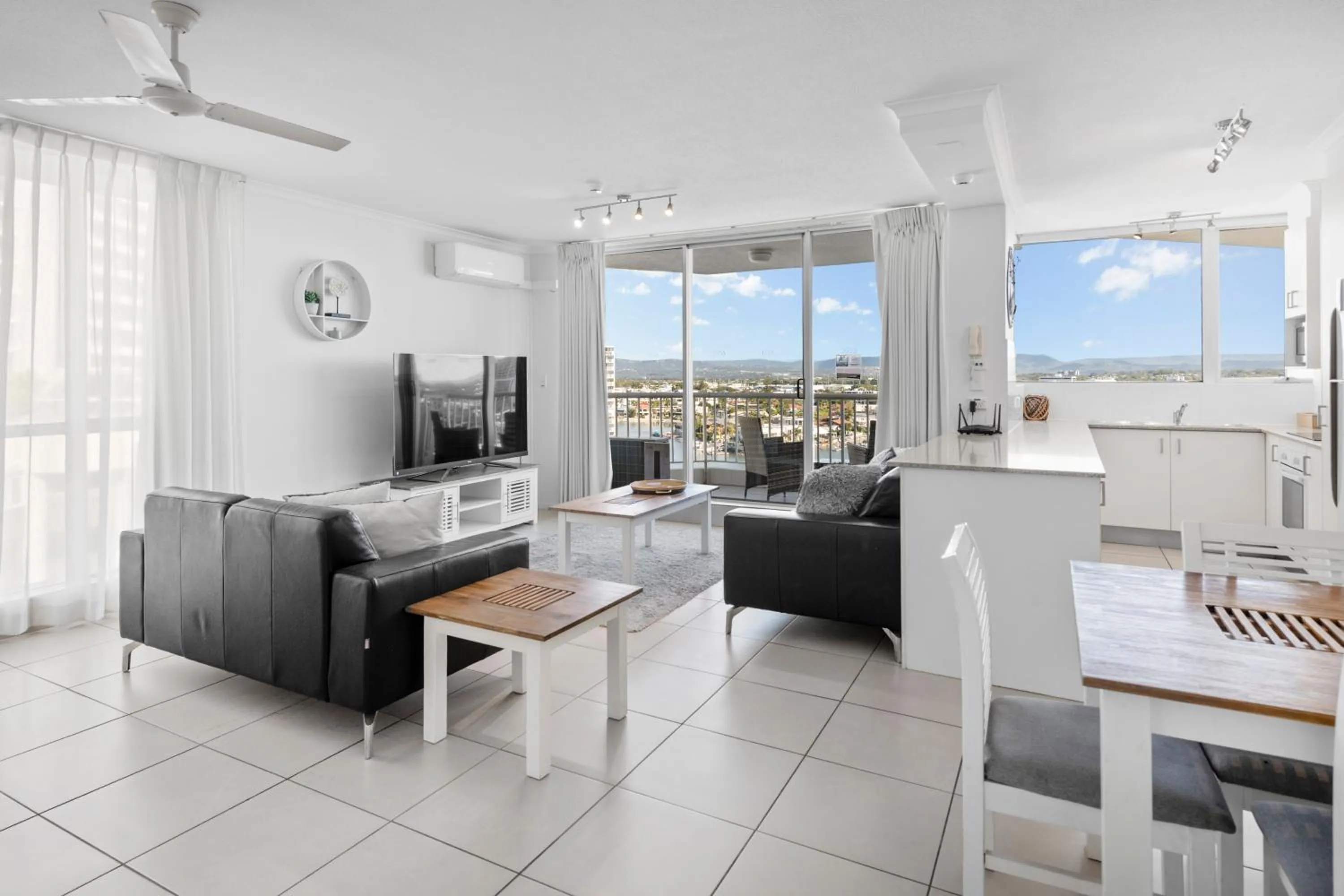 Living room in Moorings On Cavill Surfers Paradise