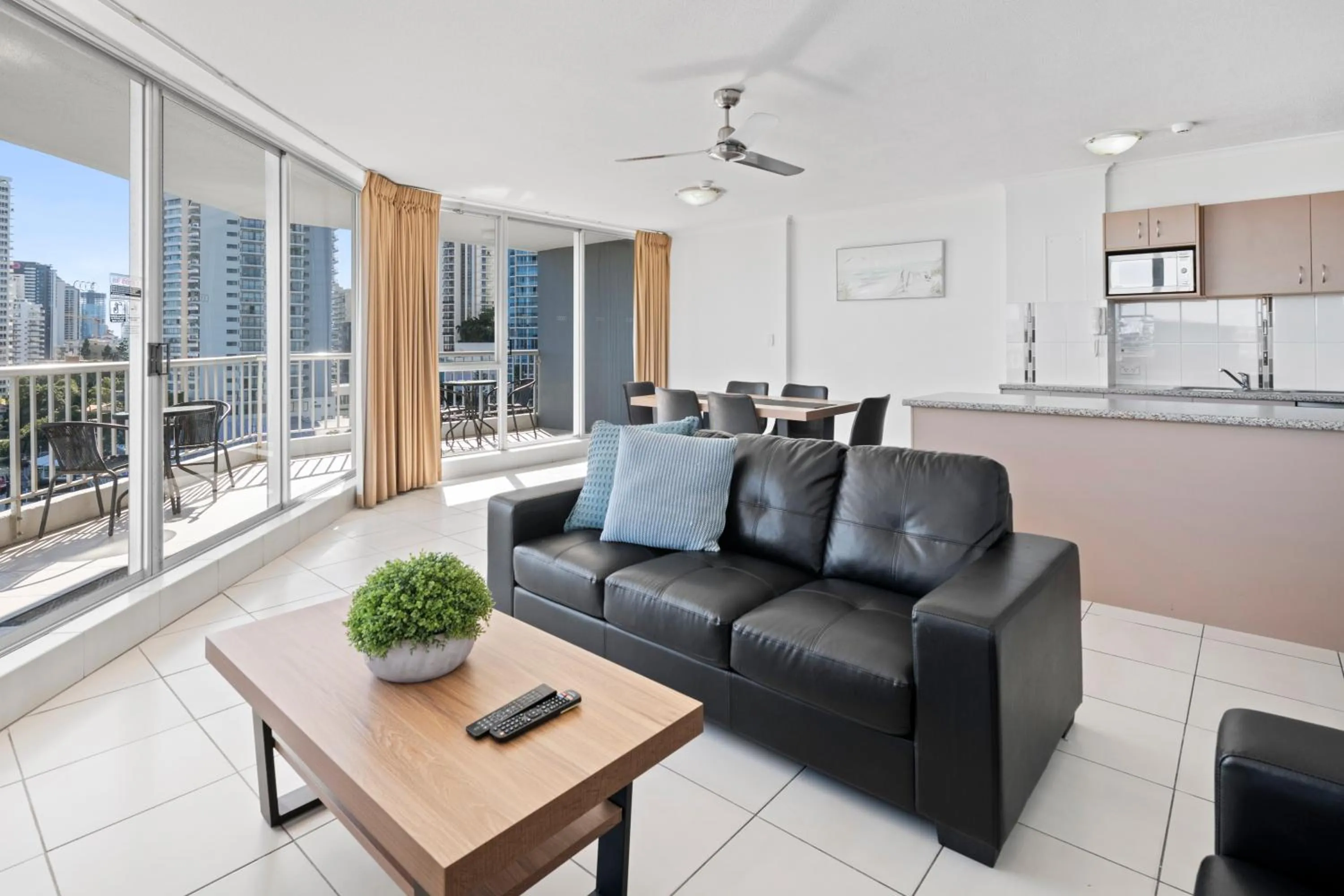 Living room in Moorings On Cavill Surfers Paradise
