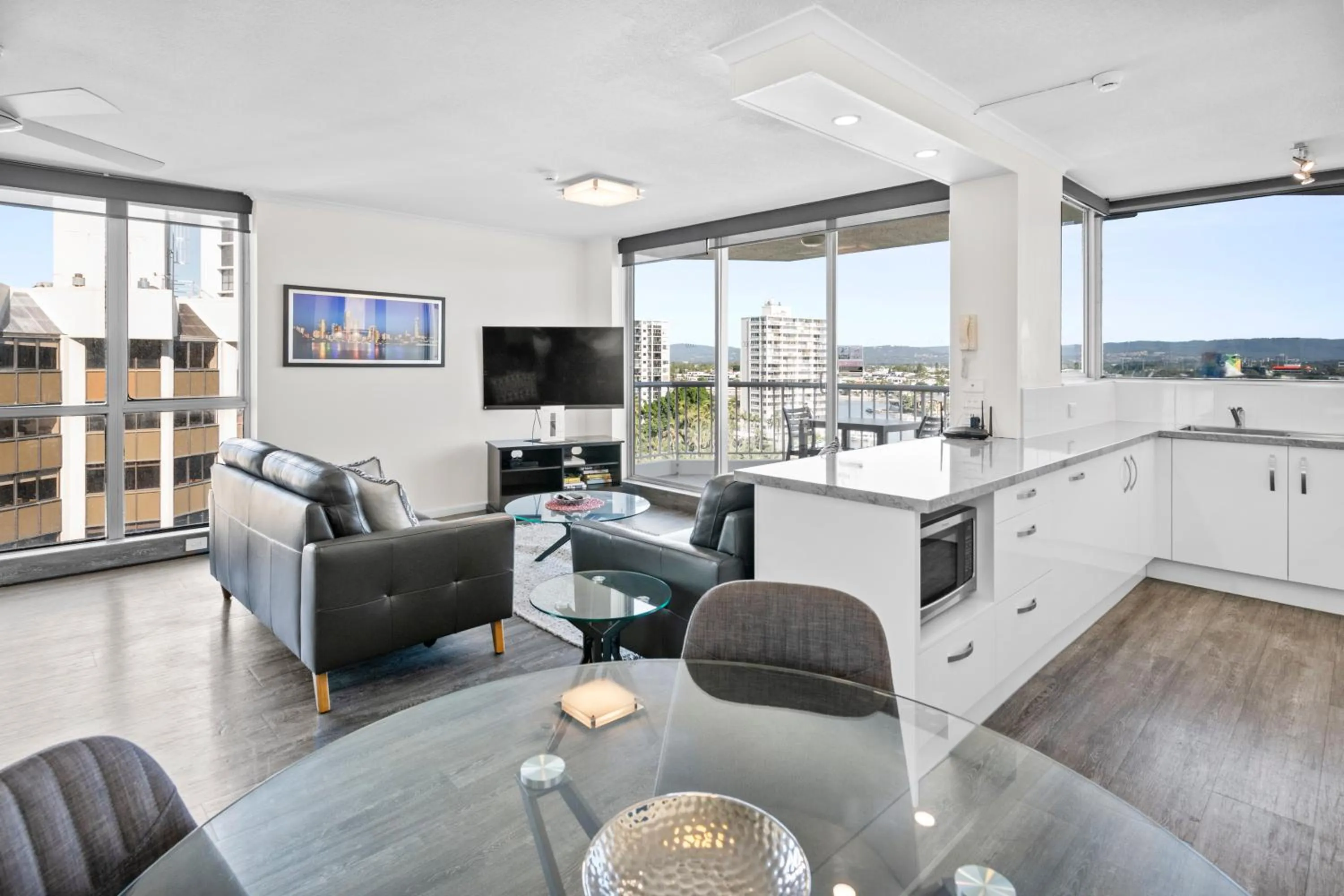 Living room in Moorings On Cavill Surfers Paradise