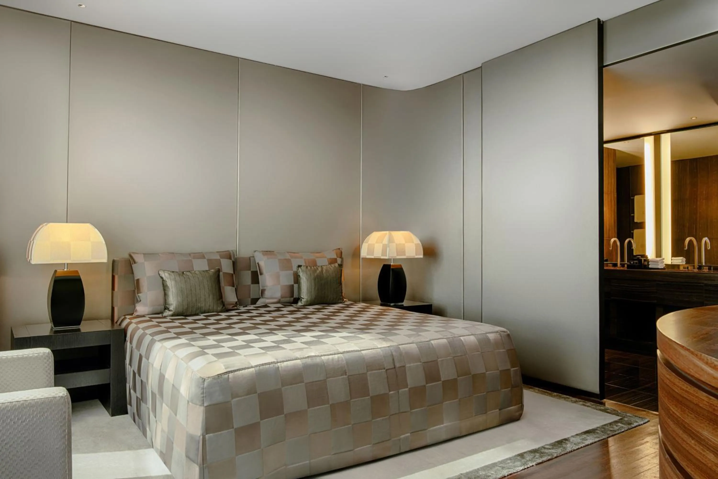 Bedroom, Bed in Armani Hotel Dubai, Burj Khalifa