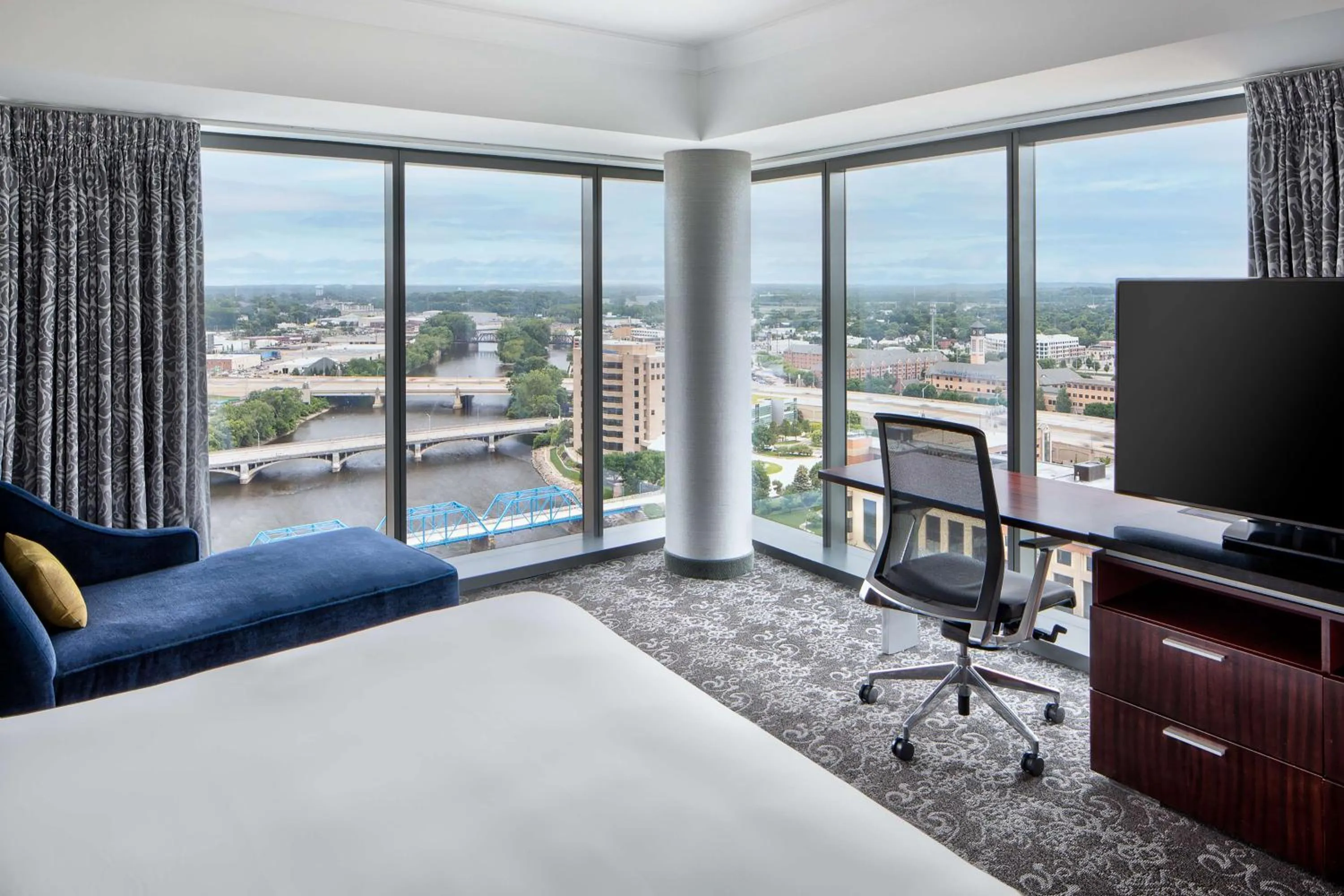 Bedroom, Bed in Amway Grand Plaza Hotel, Curio Collection by Hilton