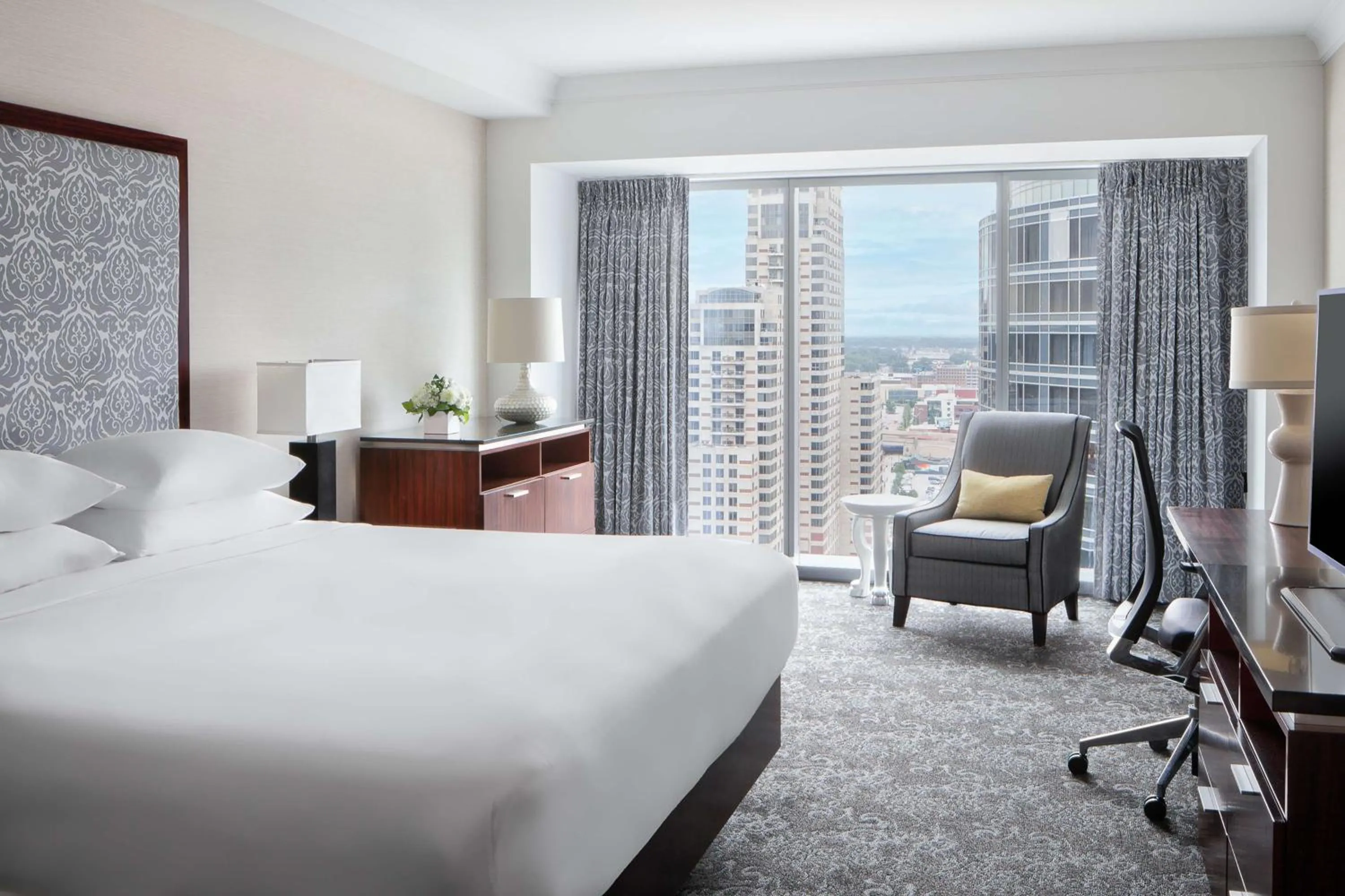 Bed in Amway Grand Plaza Hotel, Curio Collection by Hilton