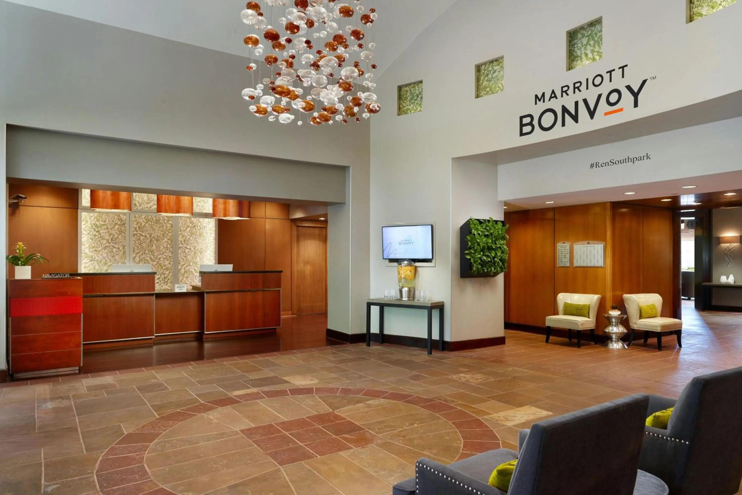 Lobby or reception in Renaissance Charlotte SouthPark Hotel