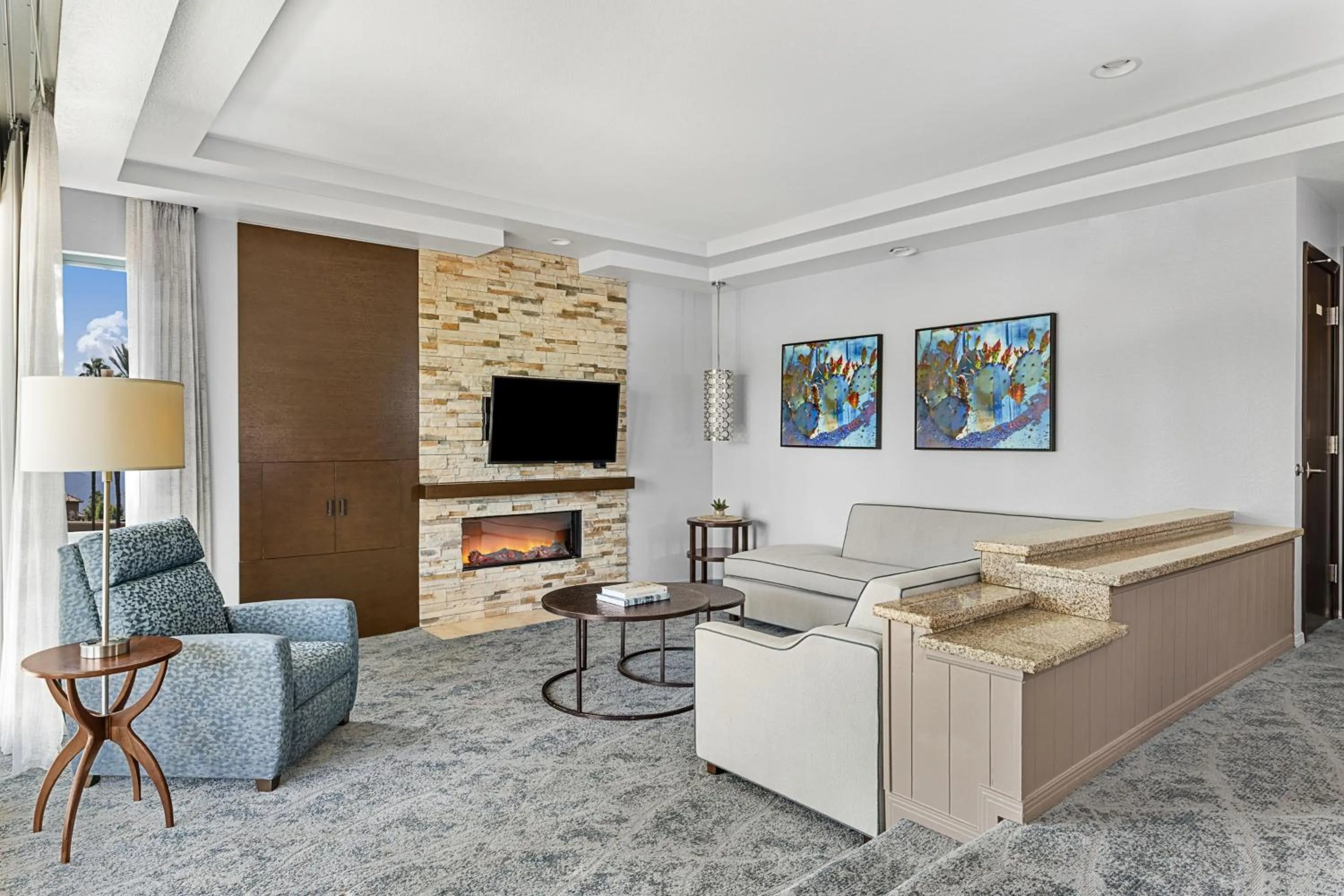 Living room in Marriott's Desert Springs Villas I