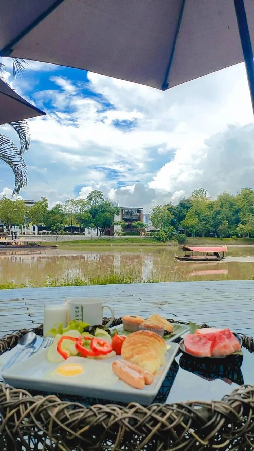 Natural landscape in i-river chiangmai