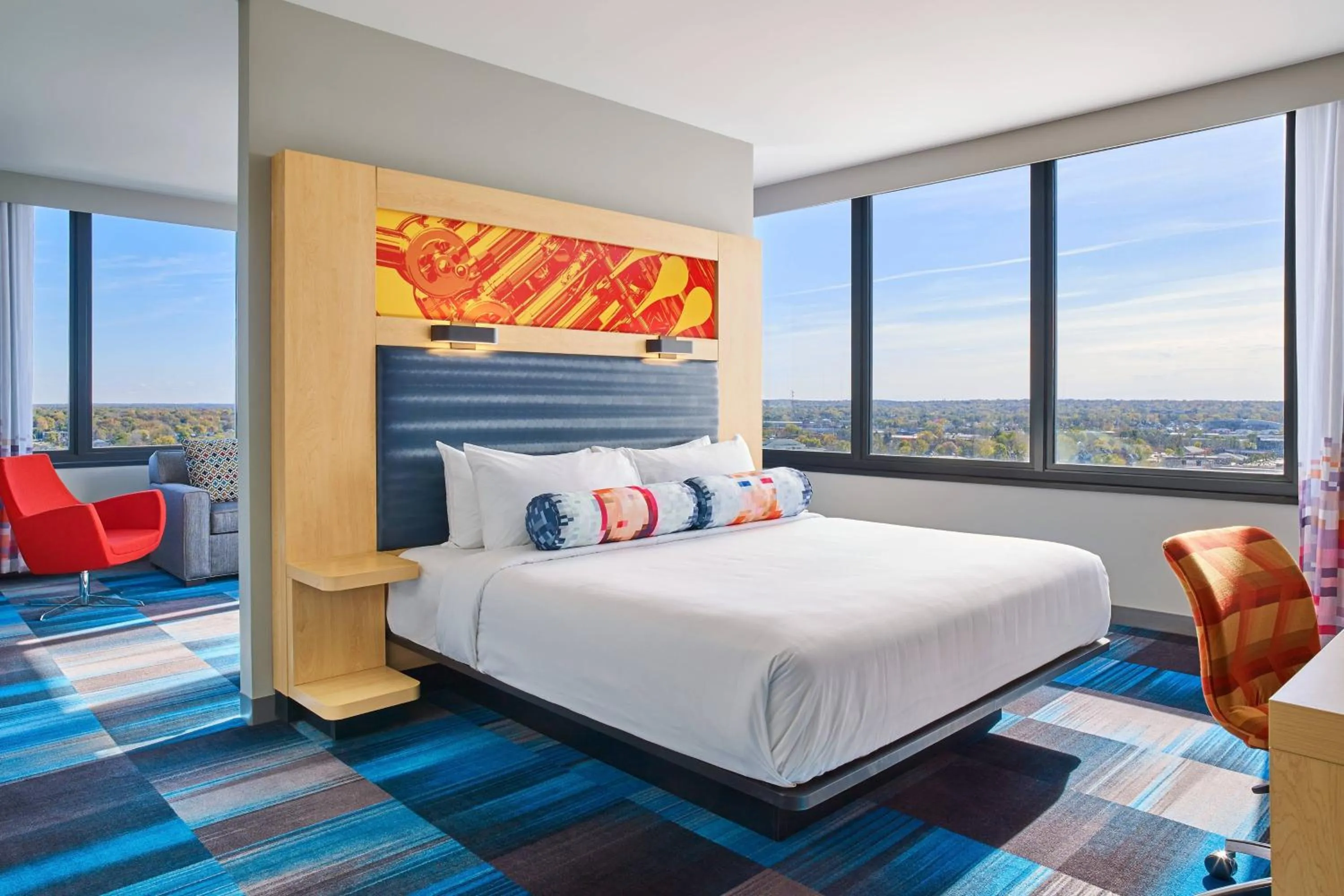 Bedroom, Bed in Aloft South Bend