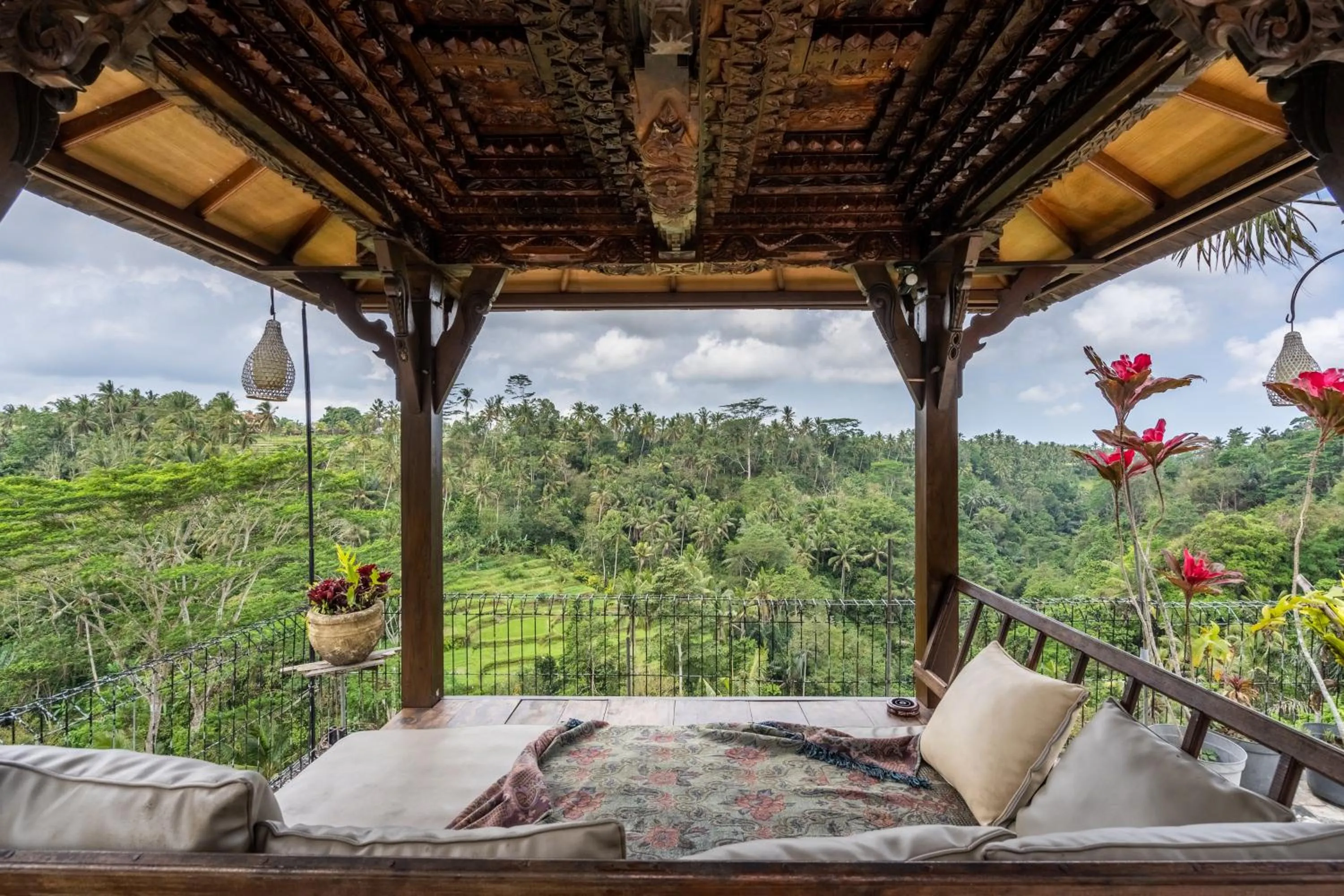 Balcony/Terrace in Tirta Asri Ubud Villa