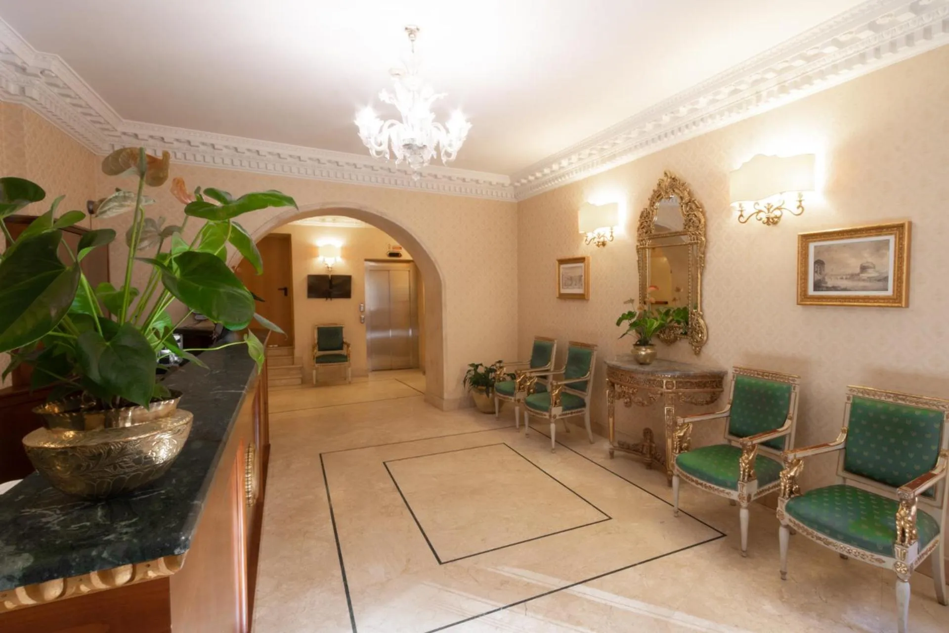 Lobby or reception in Hosianum Palace