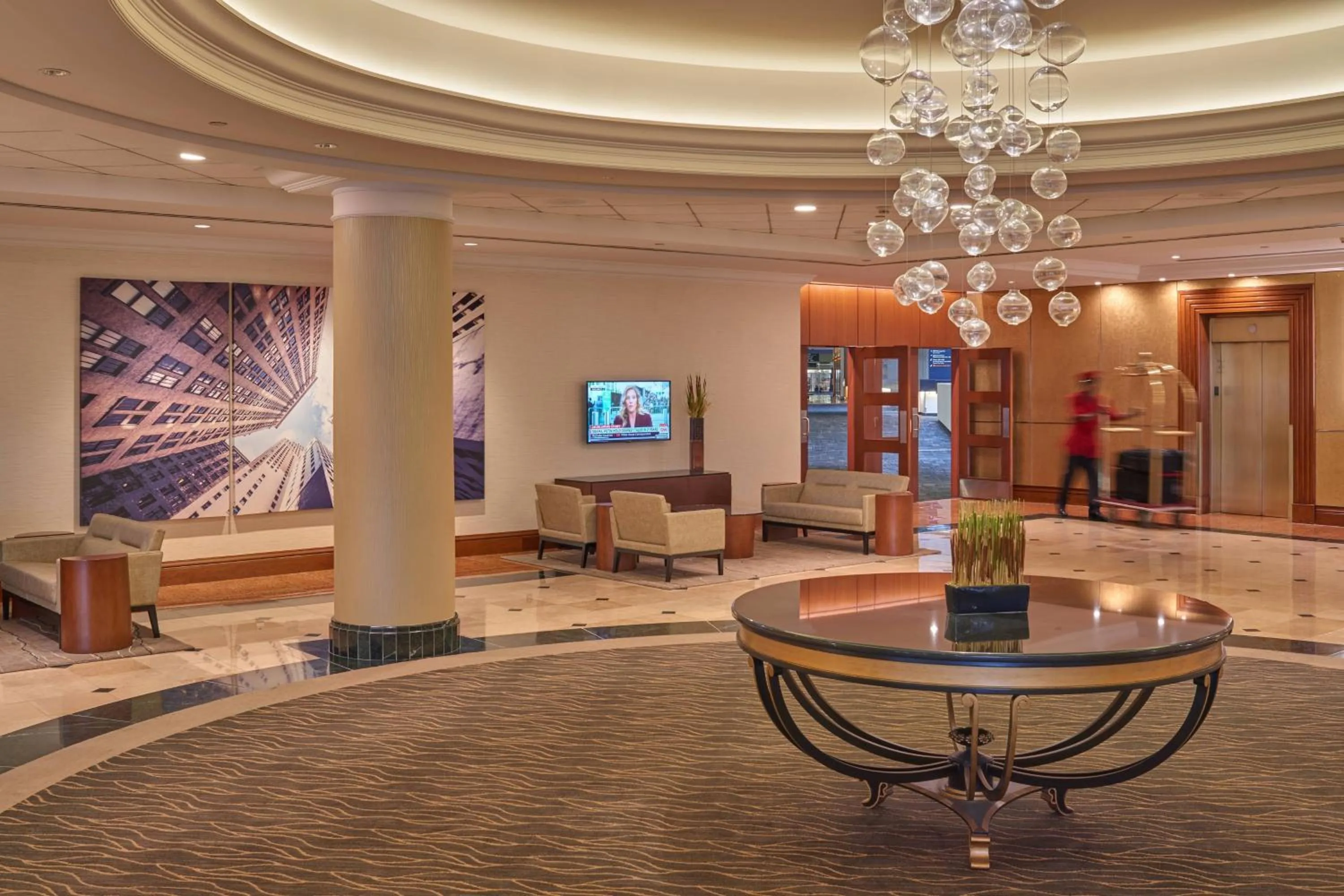 Lobby or reception in Detroit Marriott at the Renaissance Center