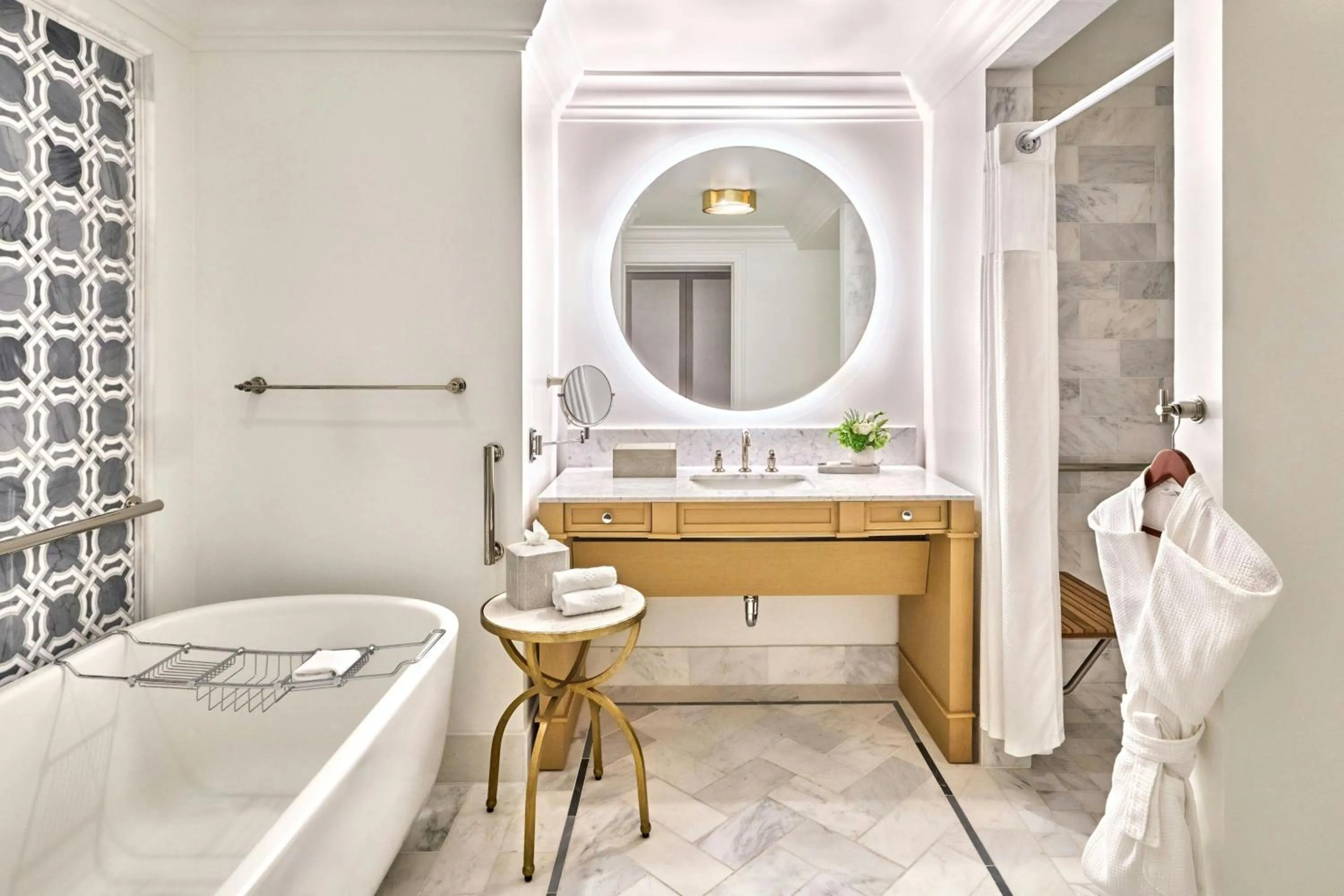 Bathroom, Bed in The Ritz-Carlton, Half Moon Bay