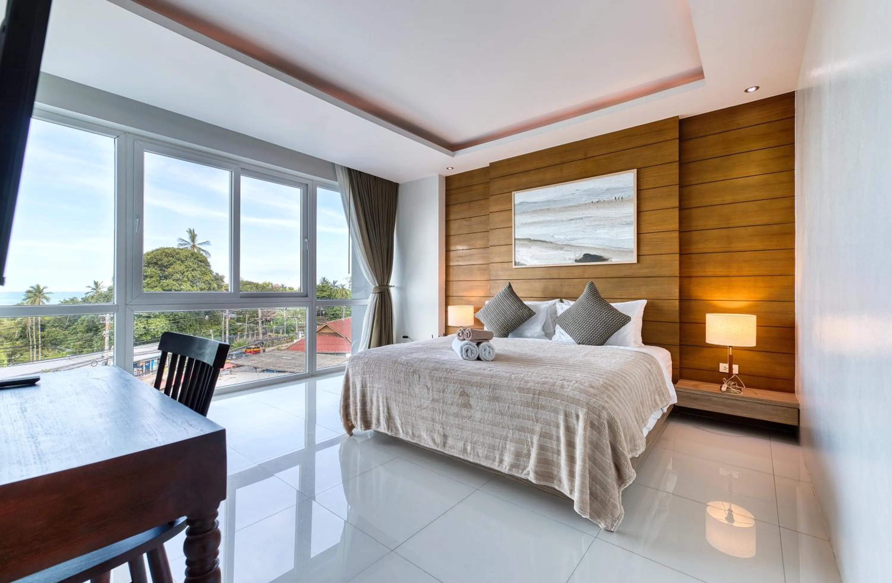Bed in Surisa Seaview Pool Villas