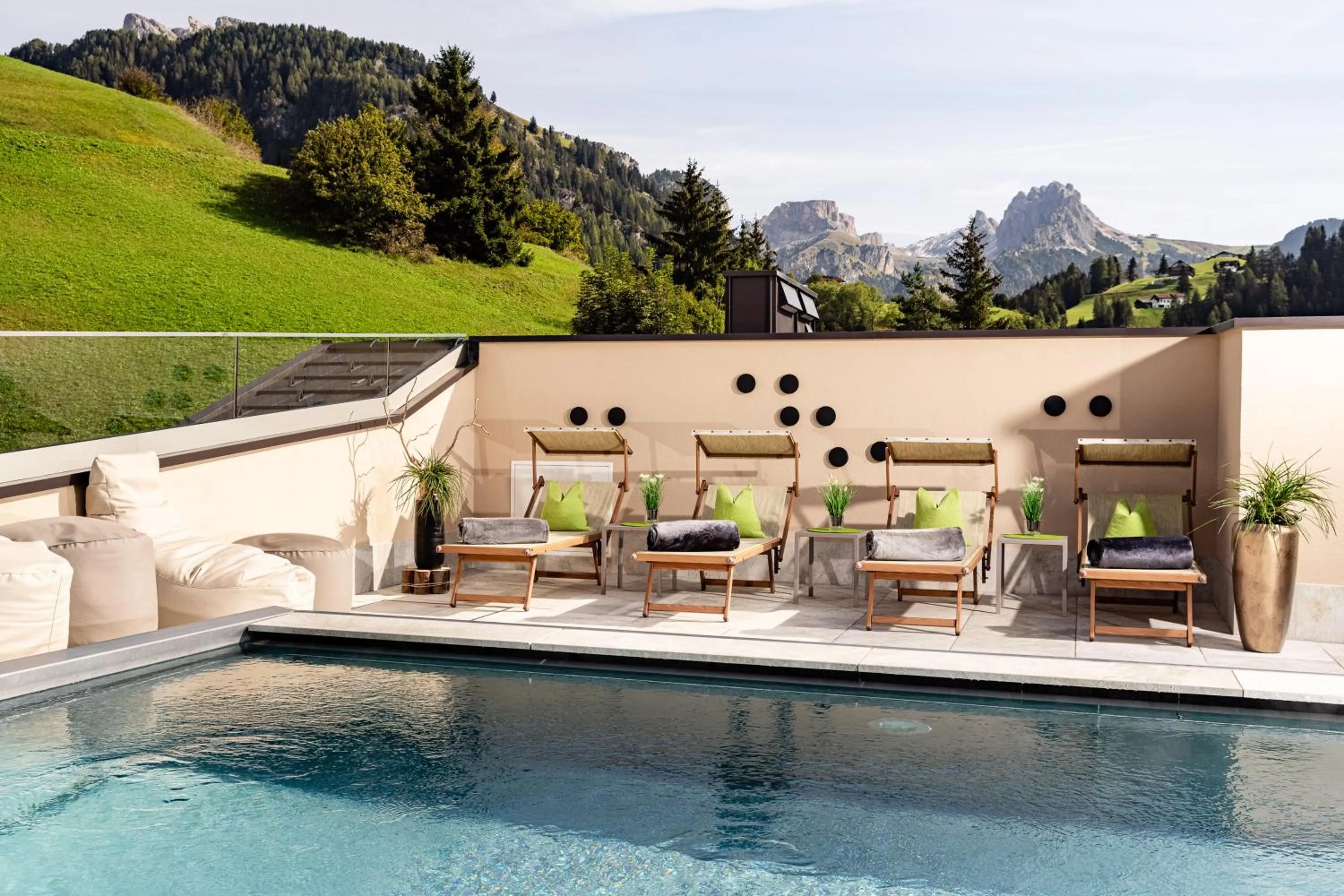 Garden in Hotel Touring Dolomites