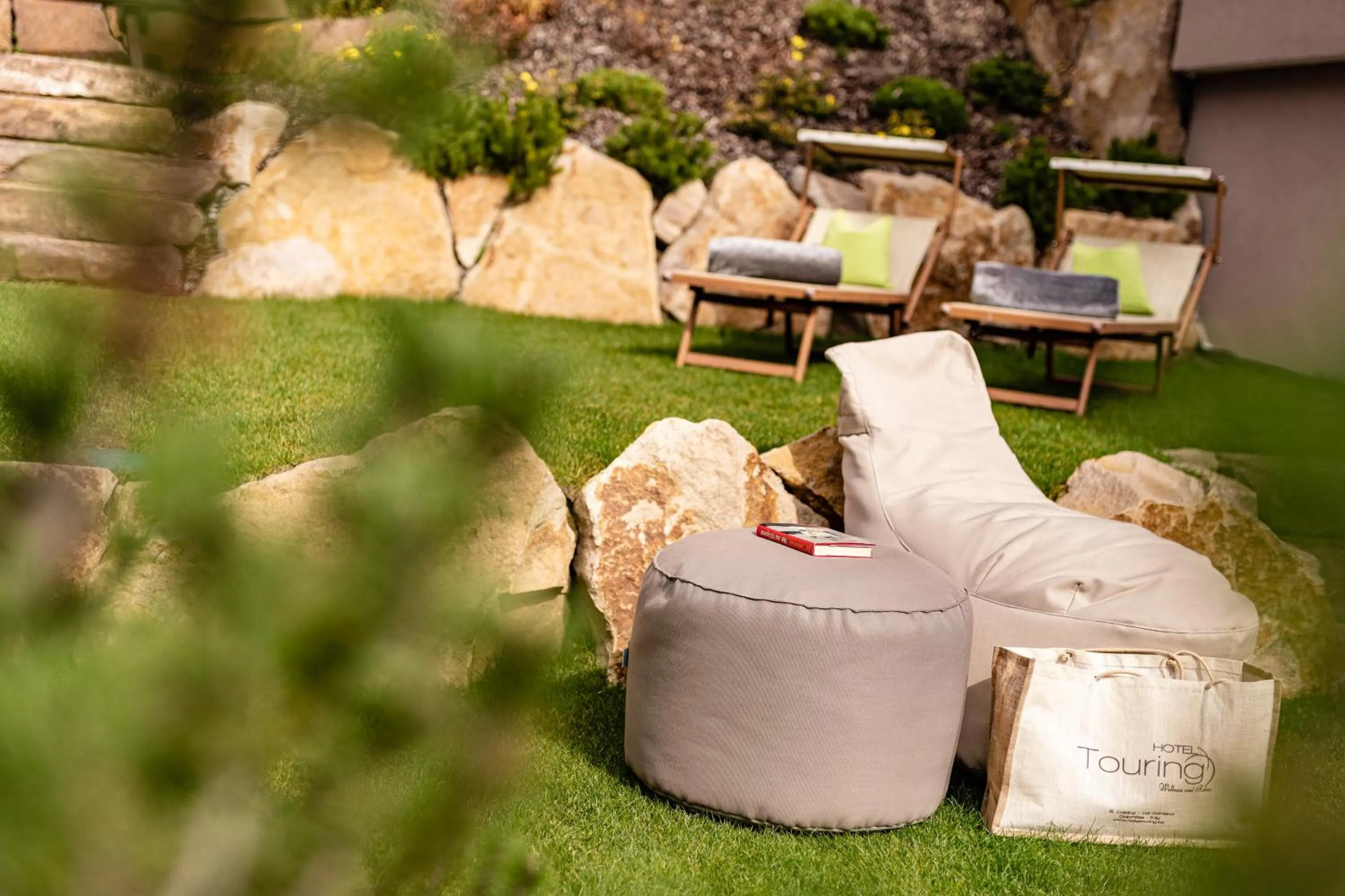 Garden in Hotel Touring Dolomites