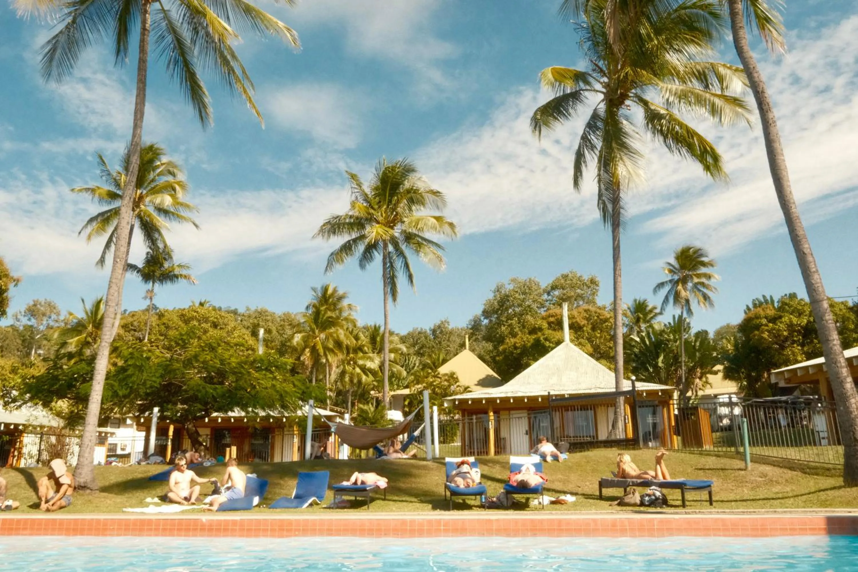 Pool view in Nomads Airlie Beach