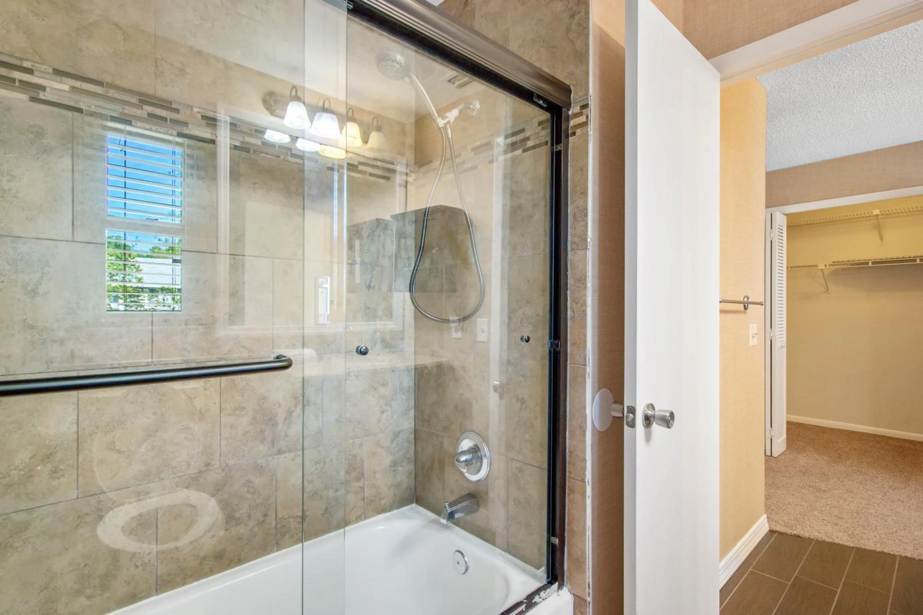 Shower in Tampa Bay Pool Home with Heated Pool