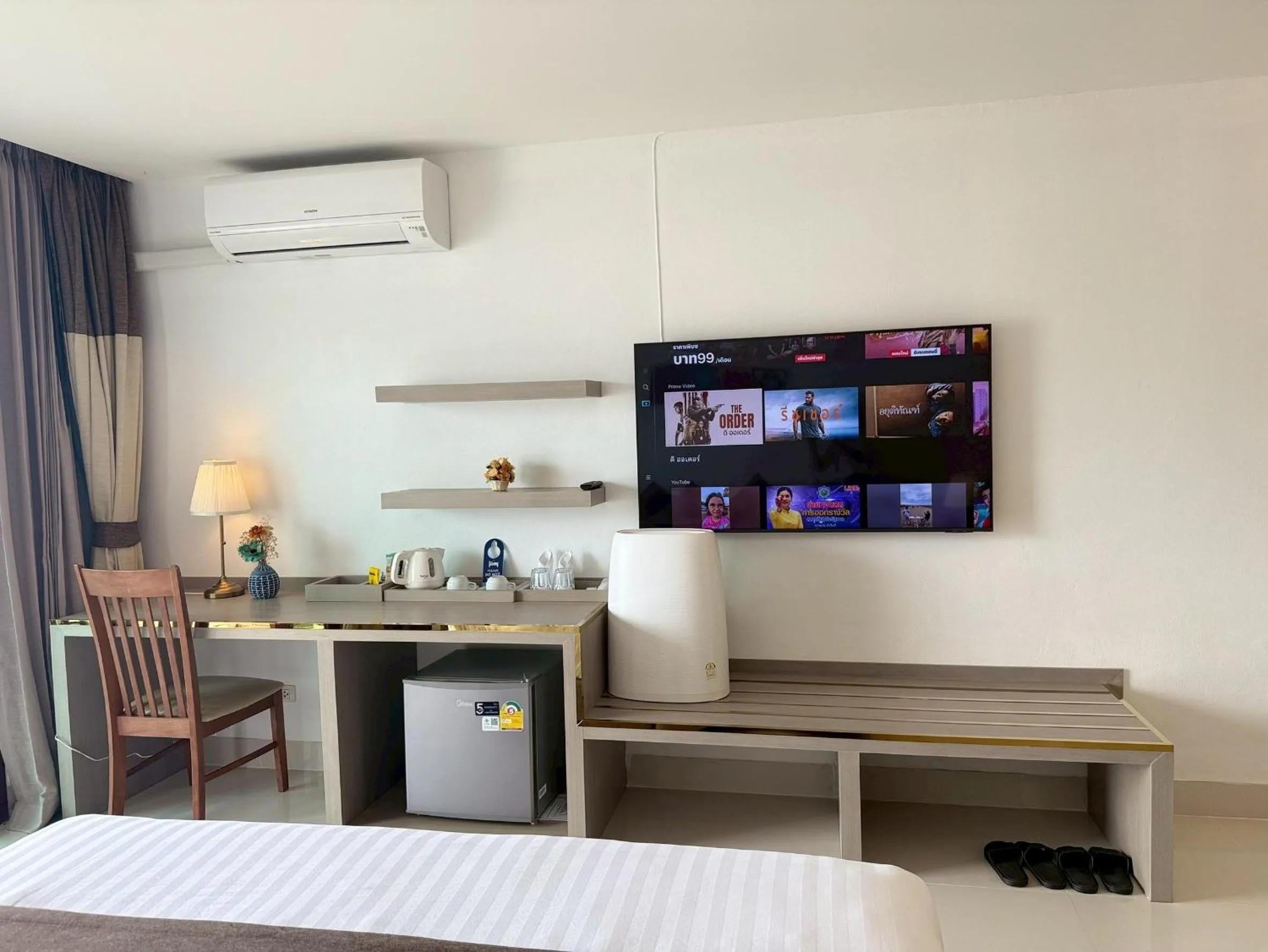 minibar, Bed in Siam Triangle Hotel Chiang Sean