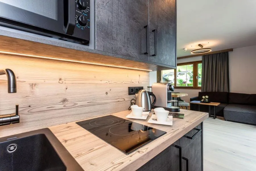 Kitchen or kitchenette in Hotel Schiederhof