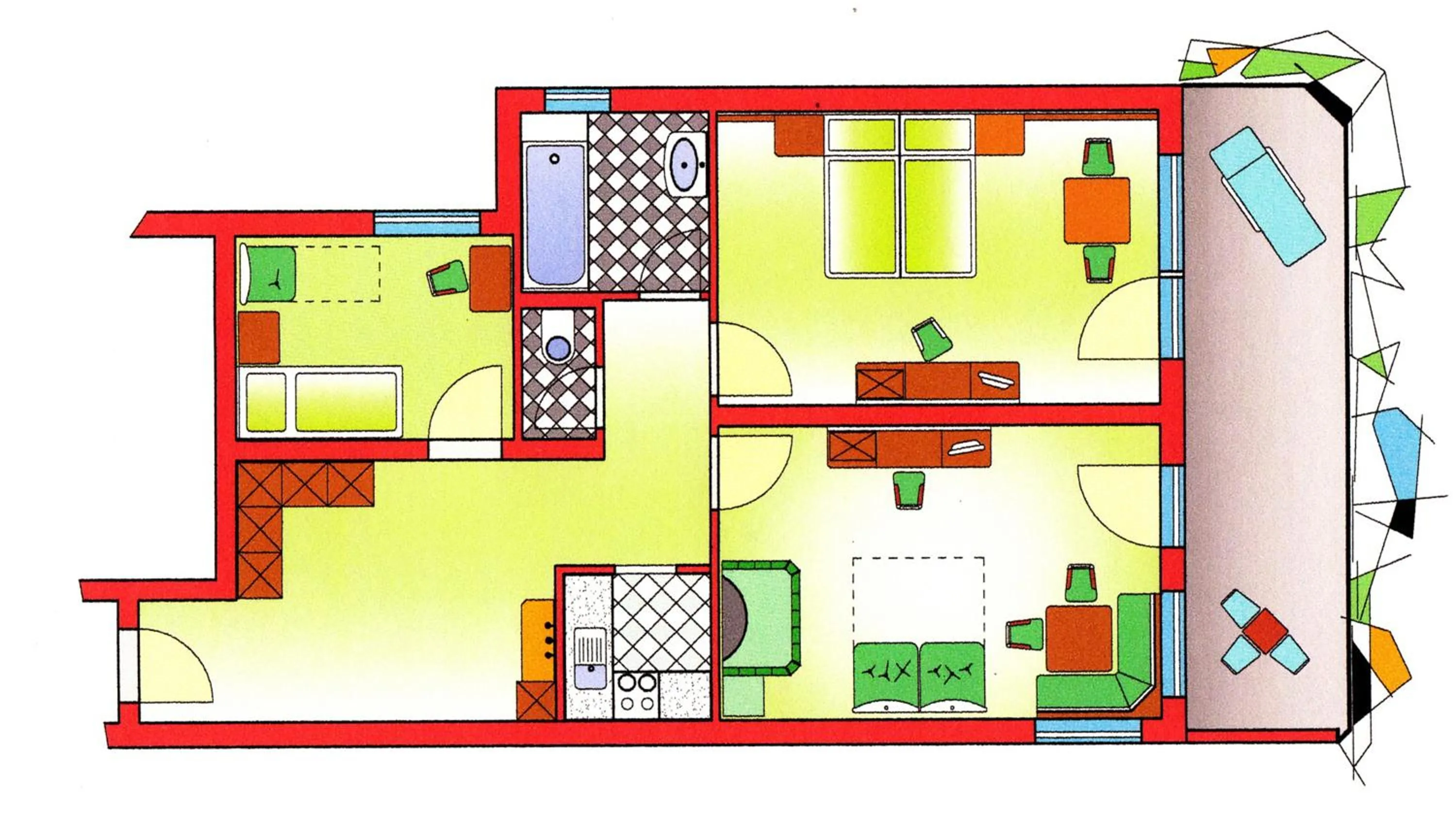 Floor plan in Appartementhaus Alpenrose