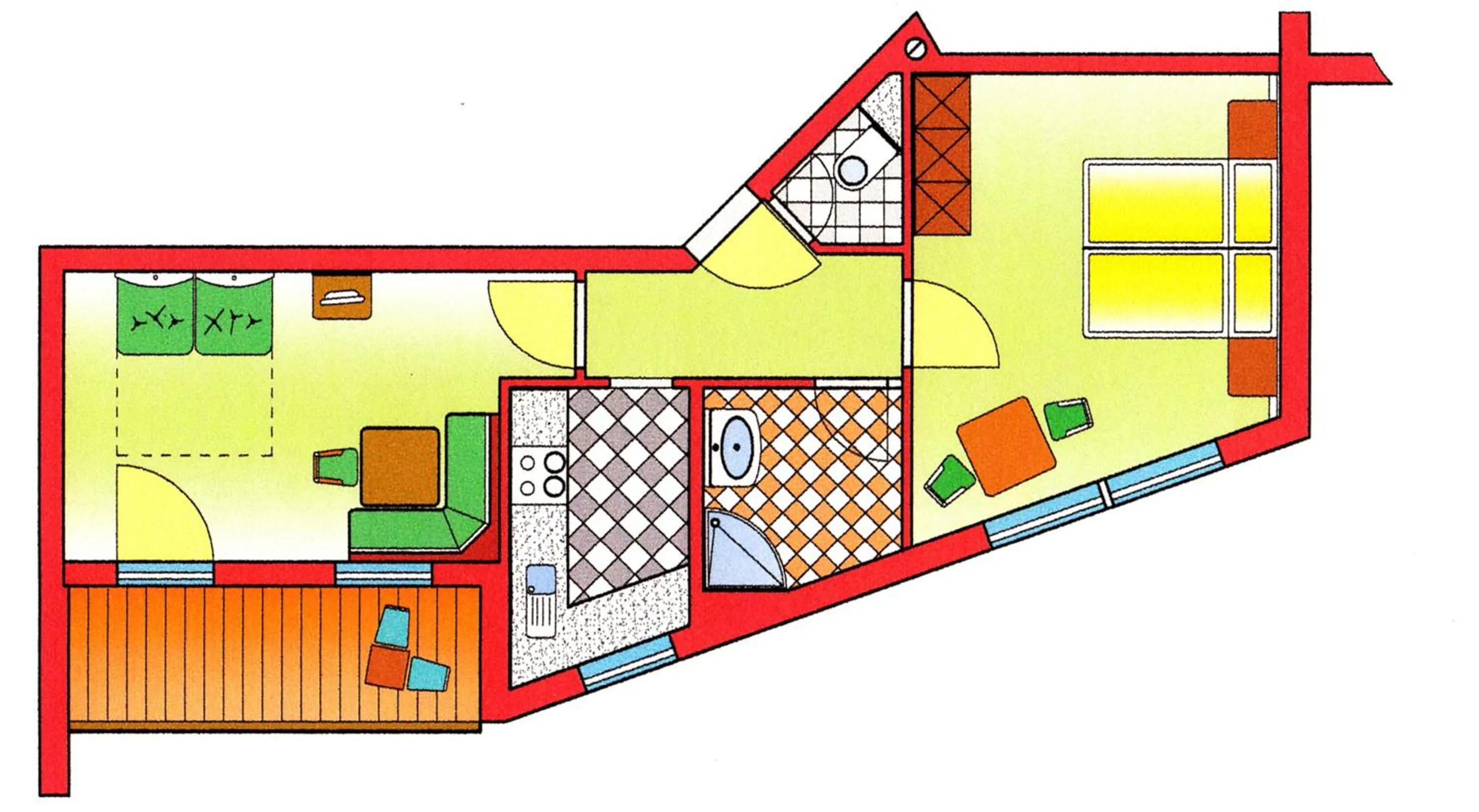 Floor plan in Appartementhaus Alpenrose