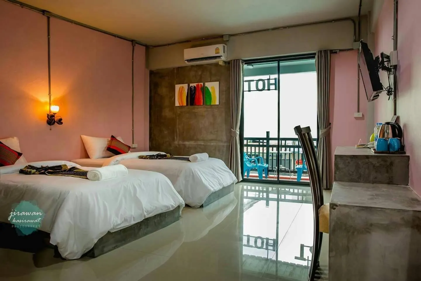 Bed in The Guest Hotel Krabi