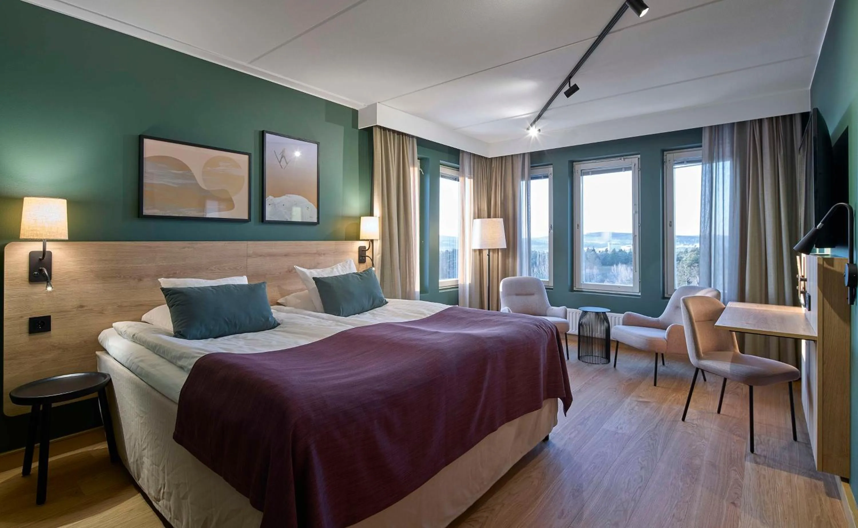 Bedroom, Bed in Scandic Lugnet