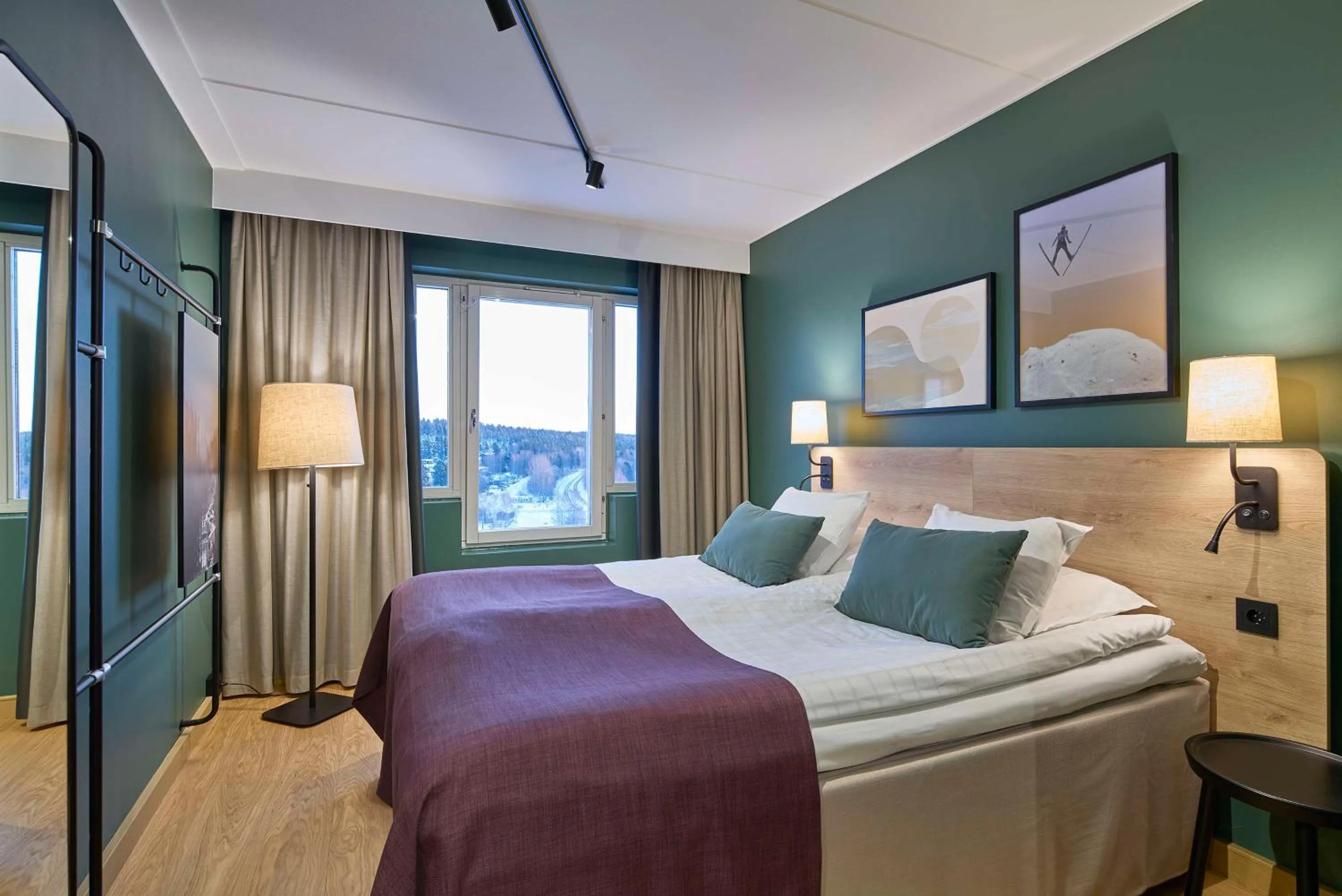 Bedroom, Bed in Scandic Lugnet