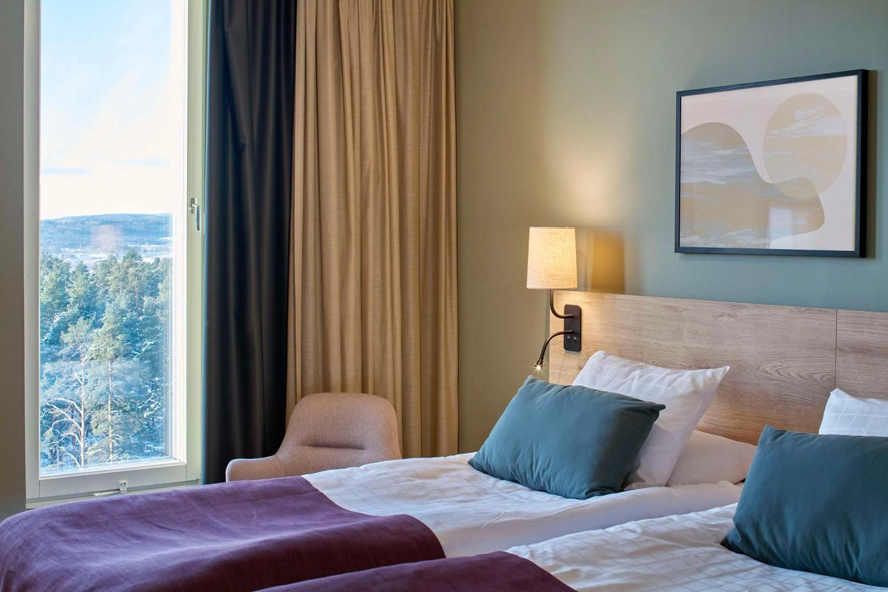 Bedroom, Bed in Scandic Lugnet