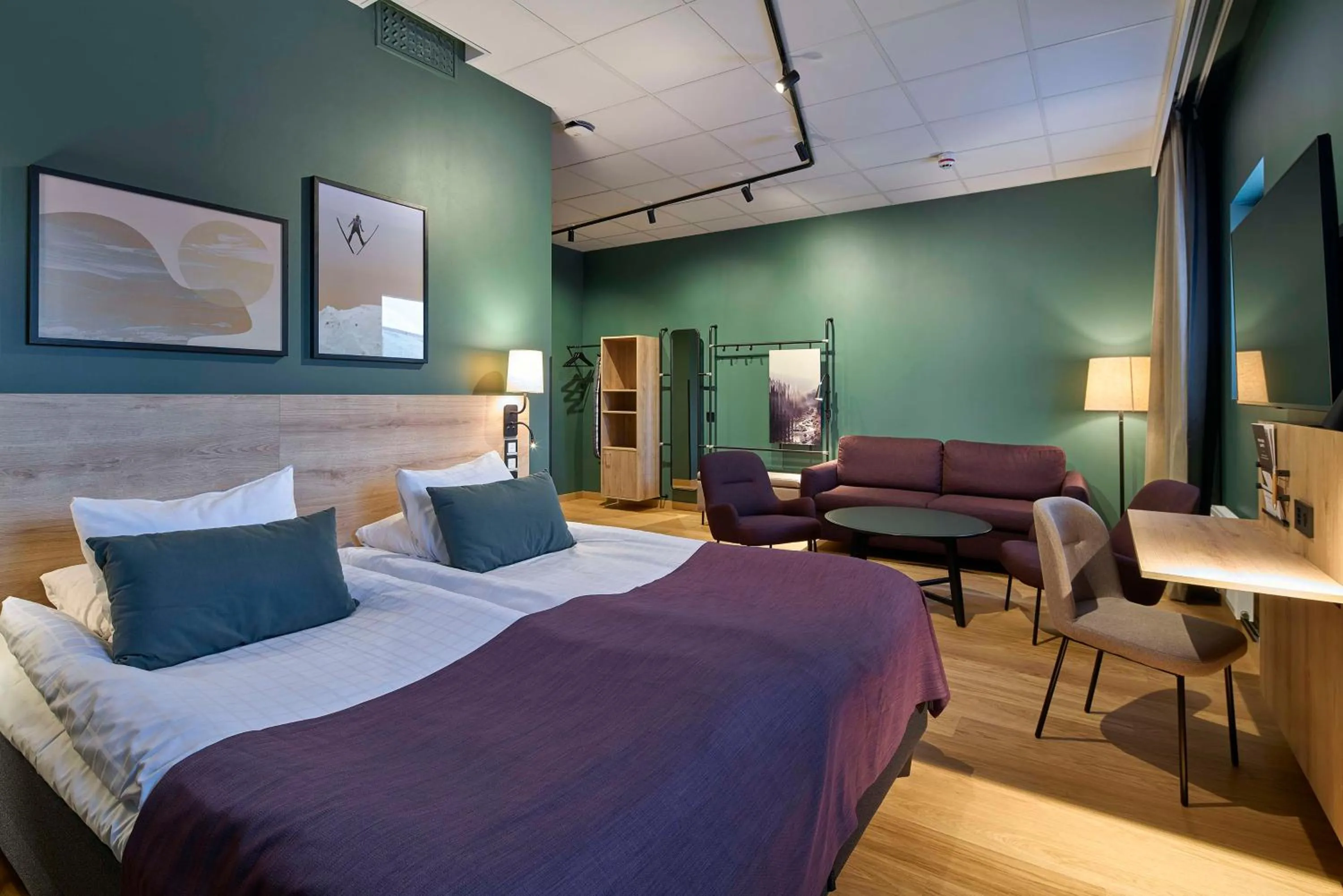 Bedroom, Bed in Scandic Lugnet