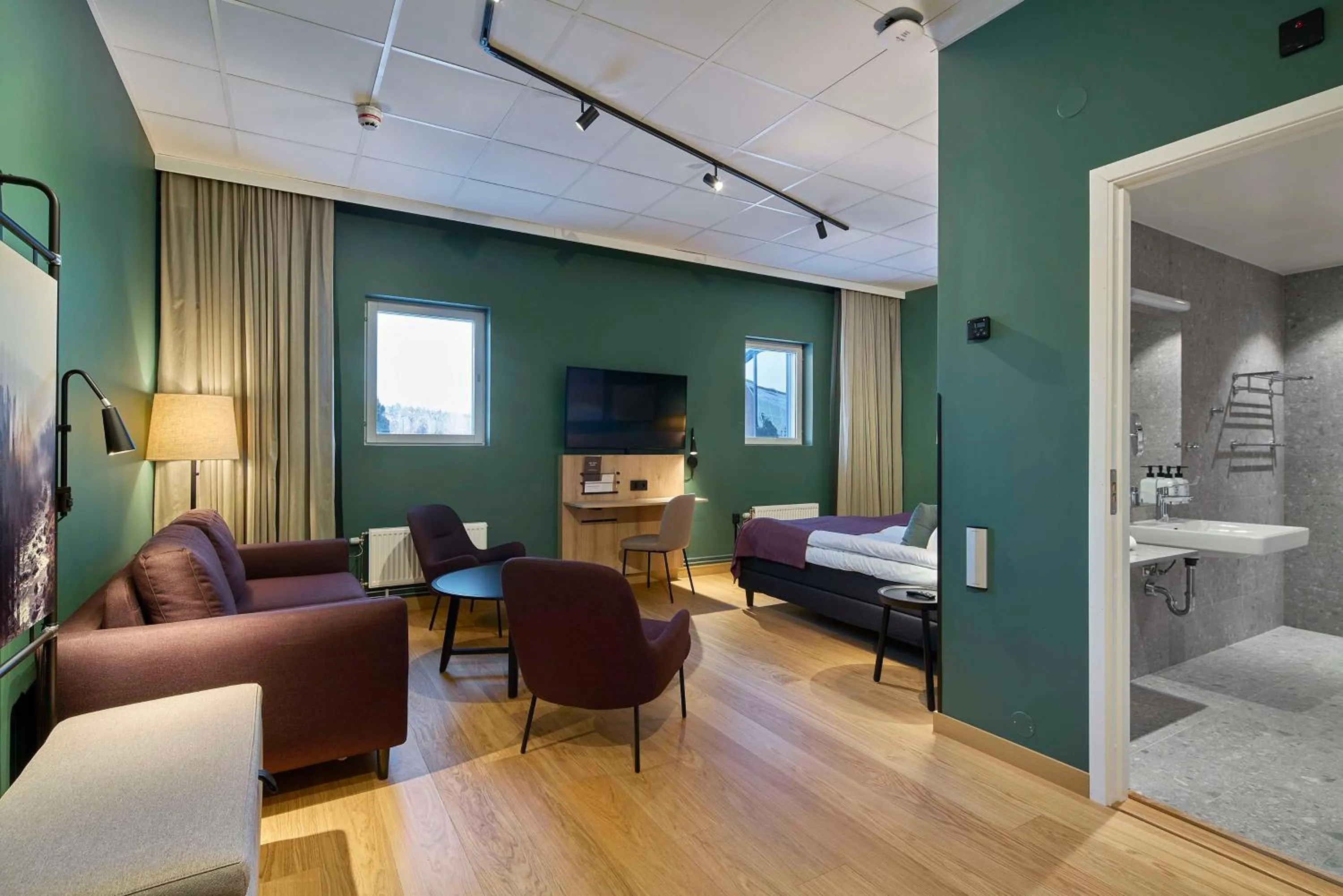 Bedroom, Bed in Scandic Lugnet