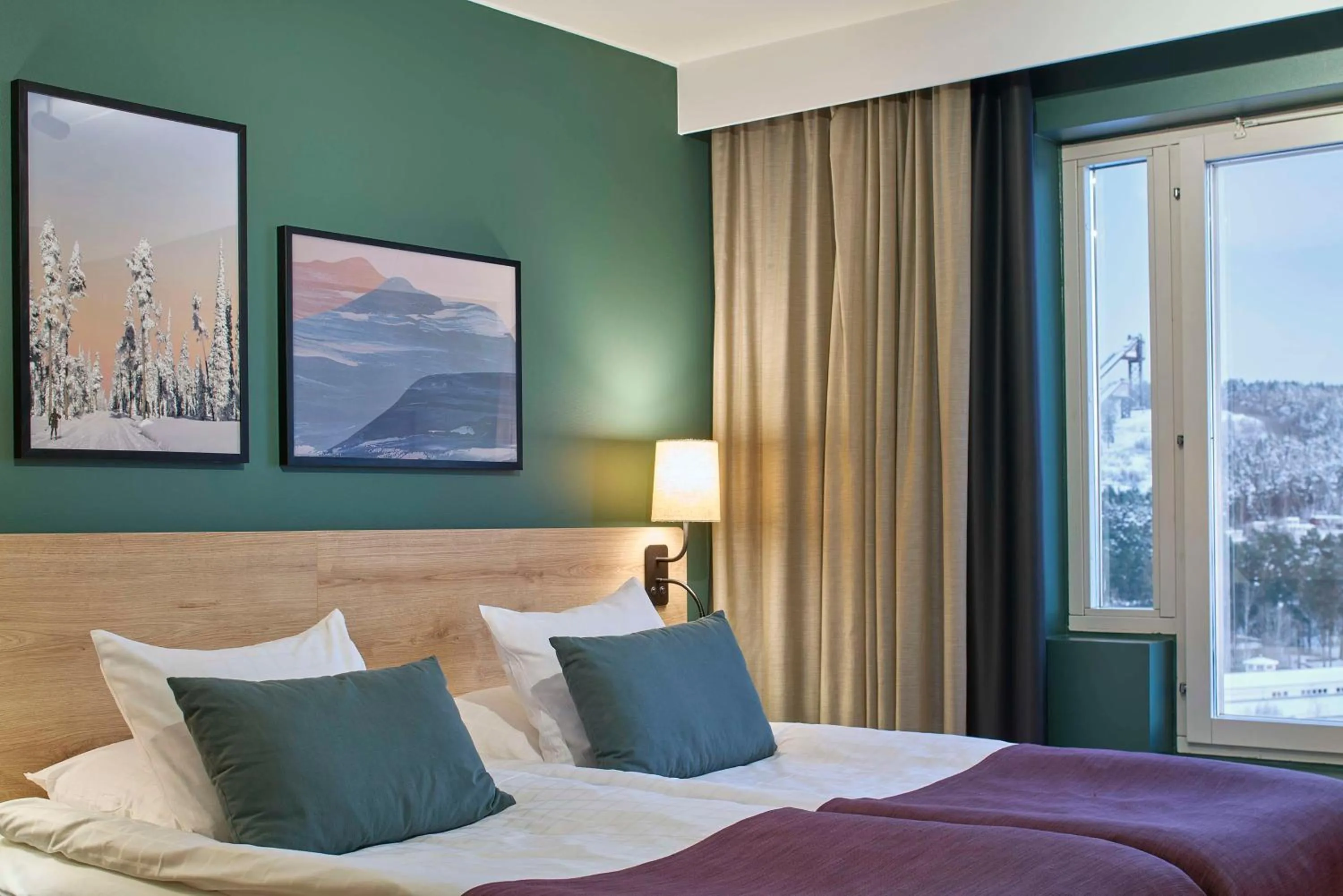 Bedroom, Bed in Scandic Lugnet