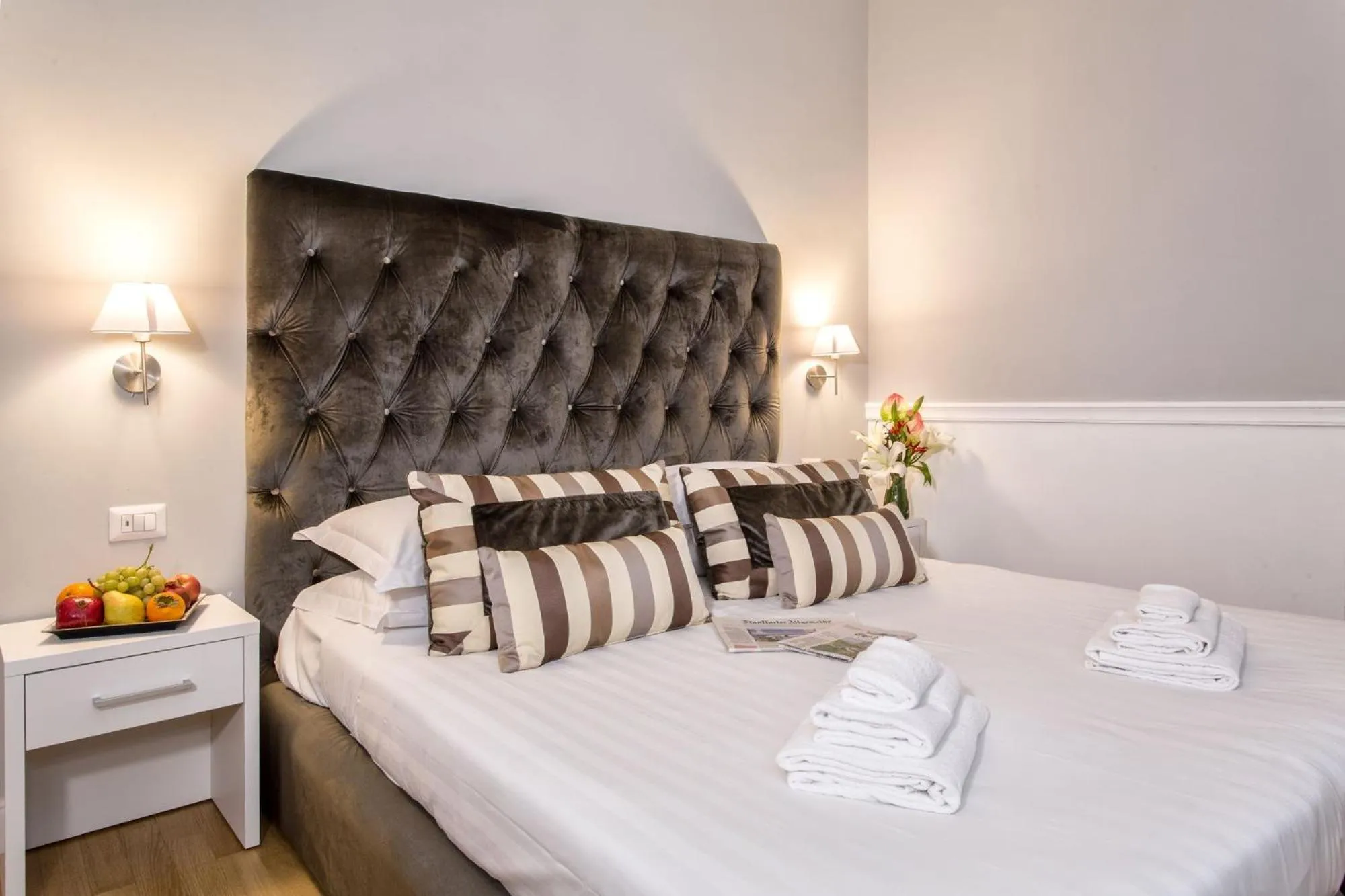 Bed in La Foresteria Luxury Suites