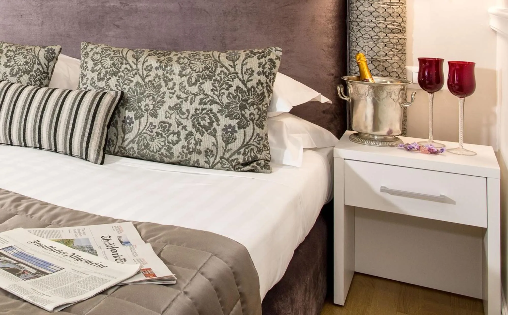 Bed in La Foresteria Luxury Suites