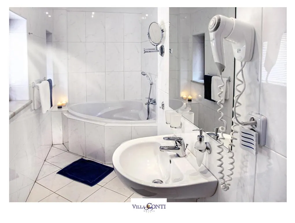 Text overlay in Hotel Villa Conti