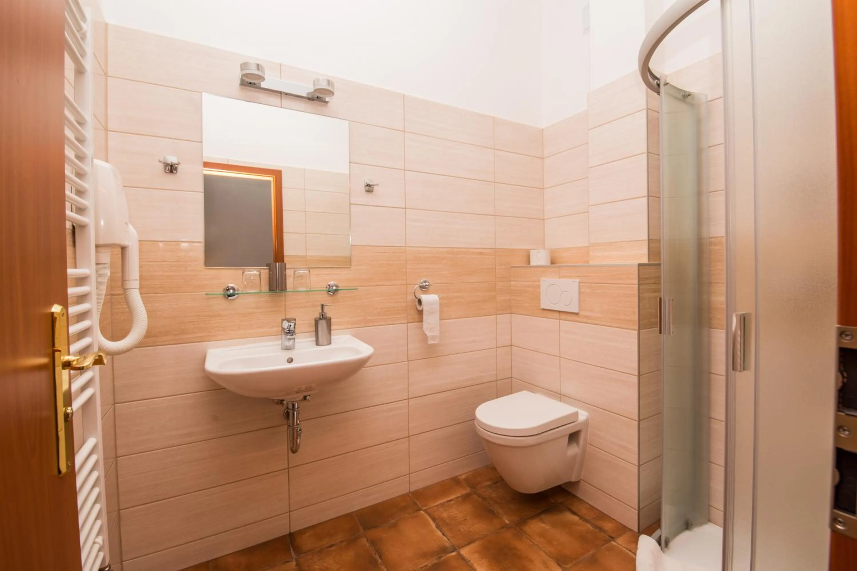 Shower in Hotel Morava