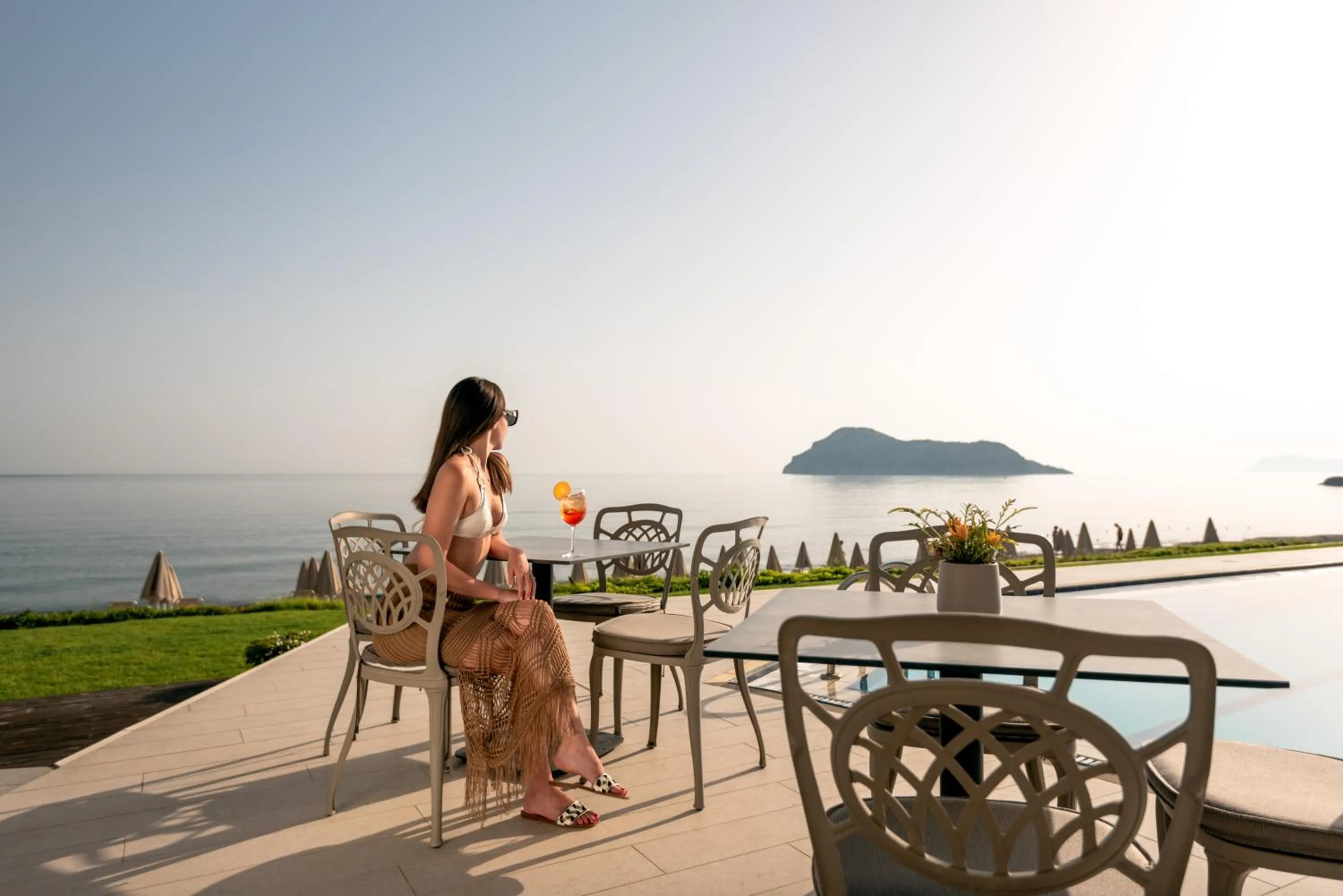 Pool view in Blue Dome Hotel