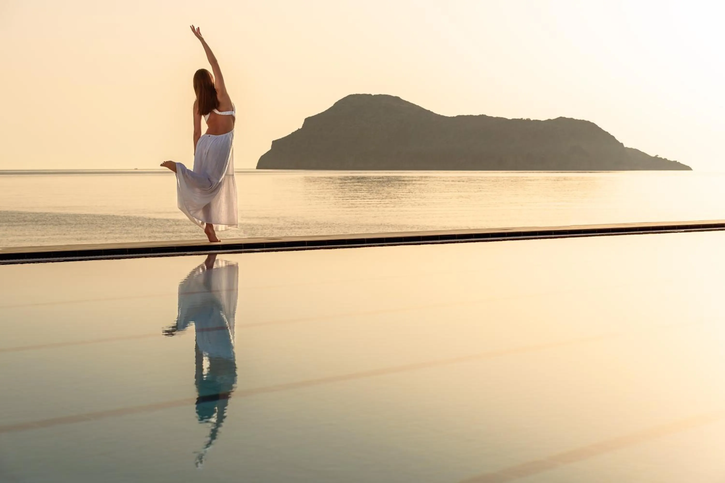 Pool view in Blue Dome Hotel