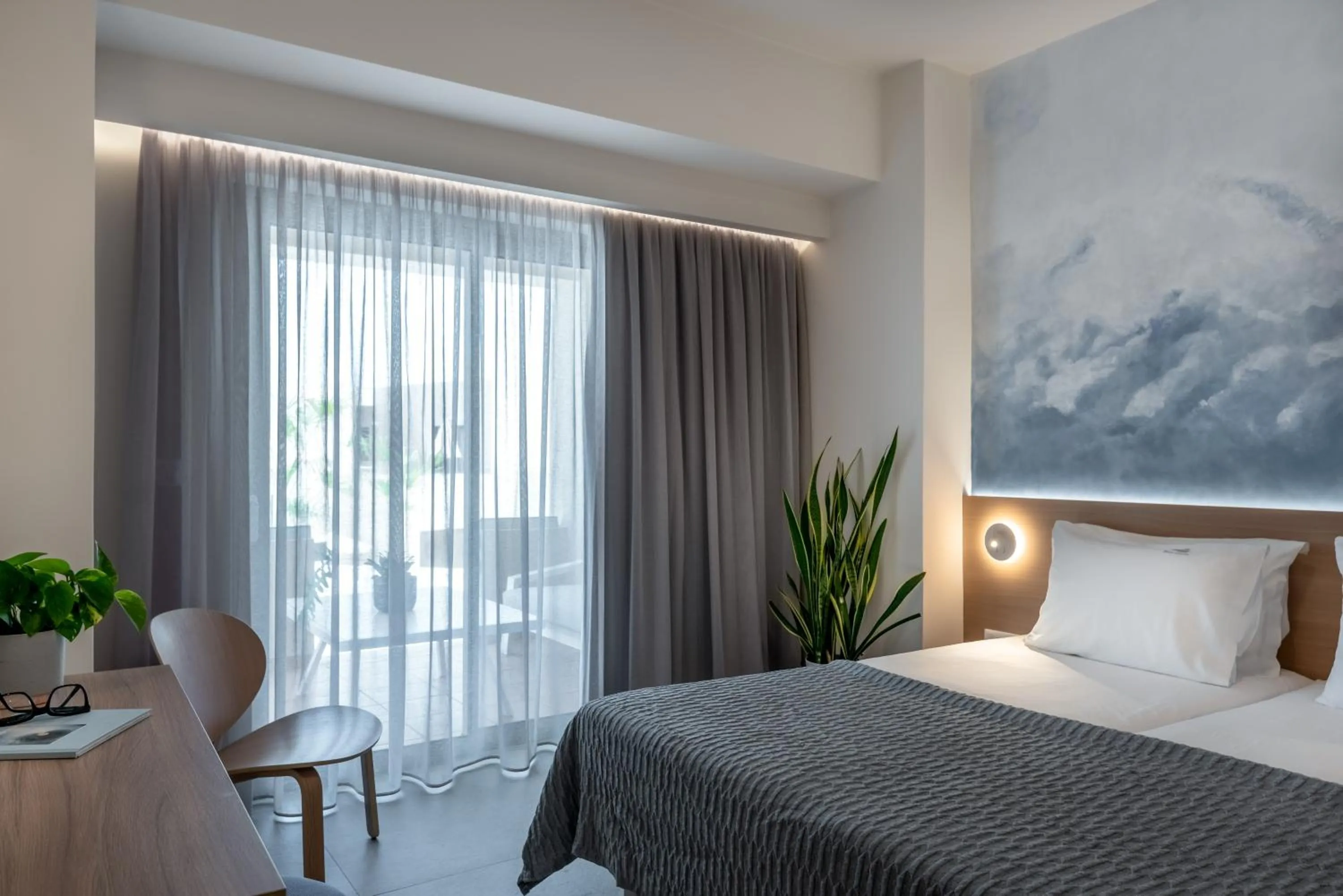 Bedroom, Bed in Blue Dome Hotel