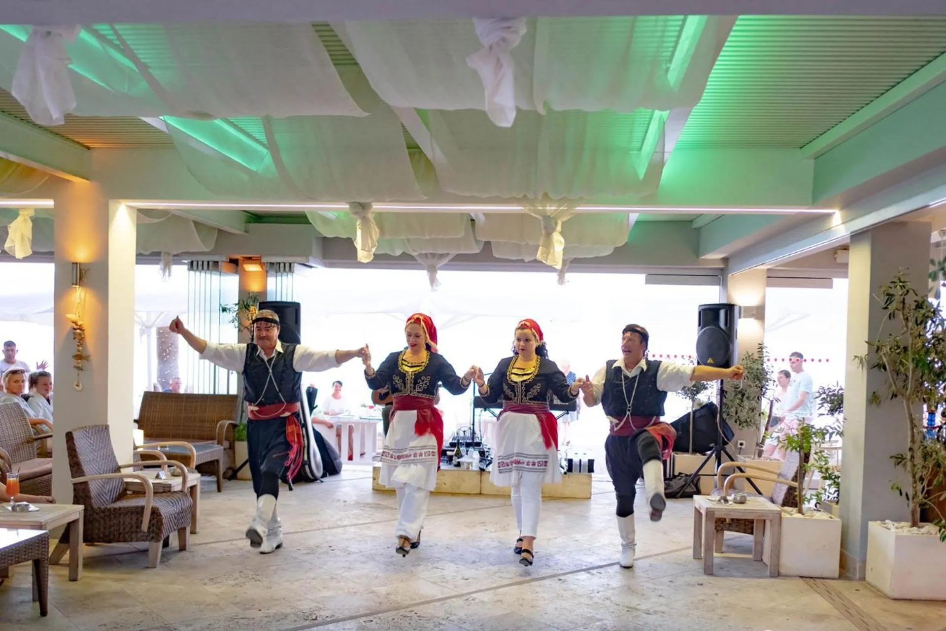 Evening entertainment in Glaros Beach Hotel