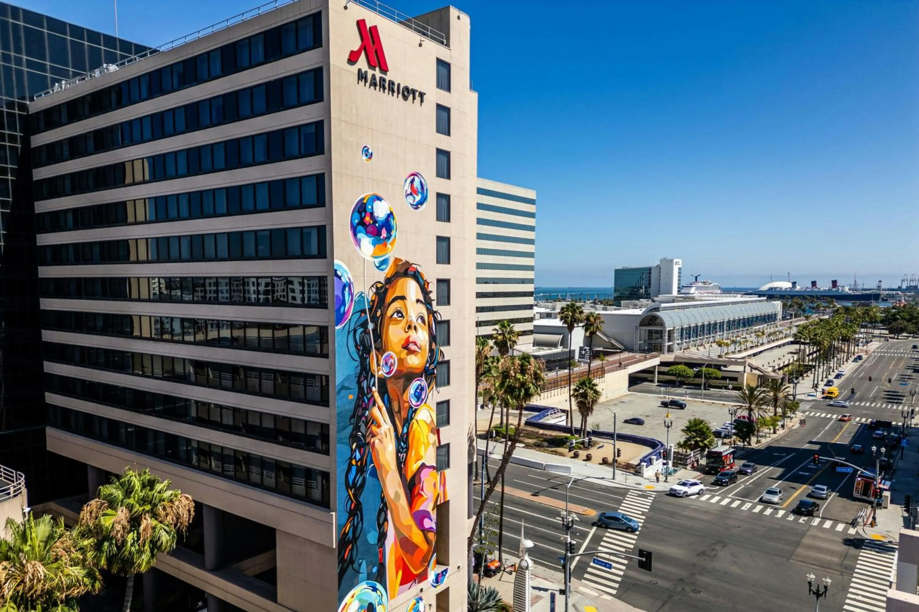 Property building in Marriott Long Beach Downtown