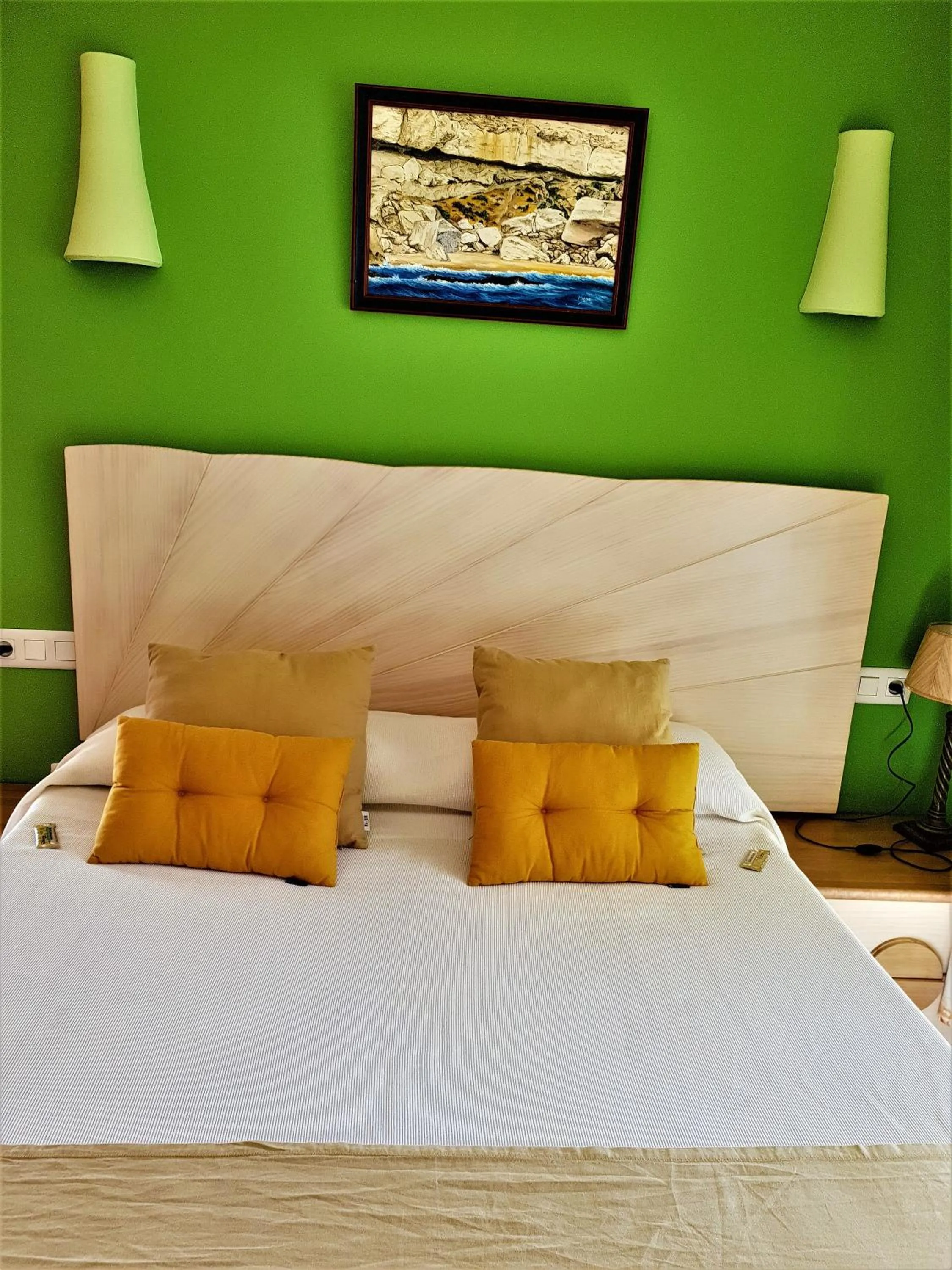 Decorative detail, Bed in Hotel las Calas