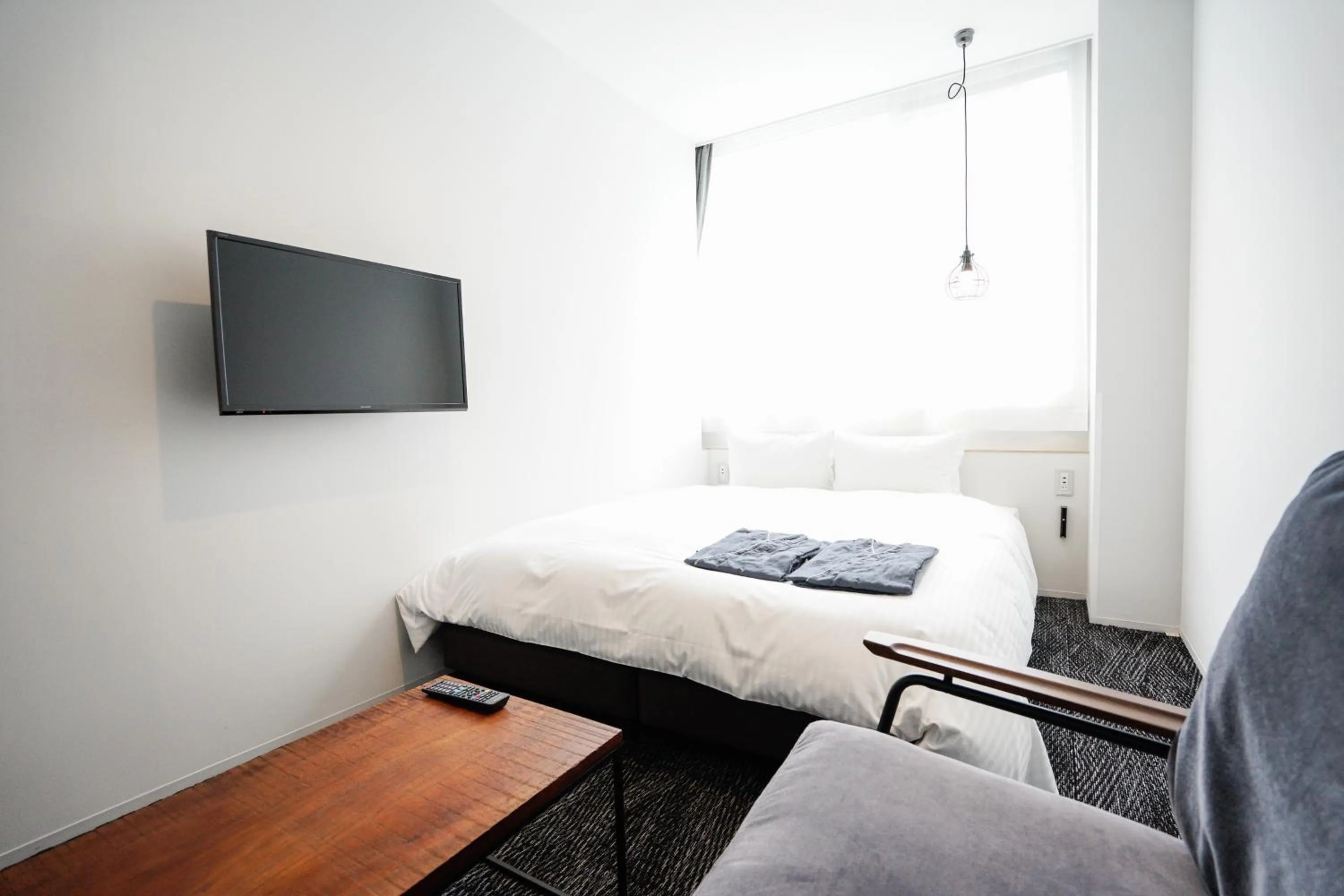 Day, Bed in Hotel Potmum Sapporo