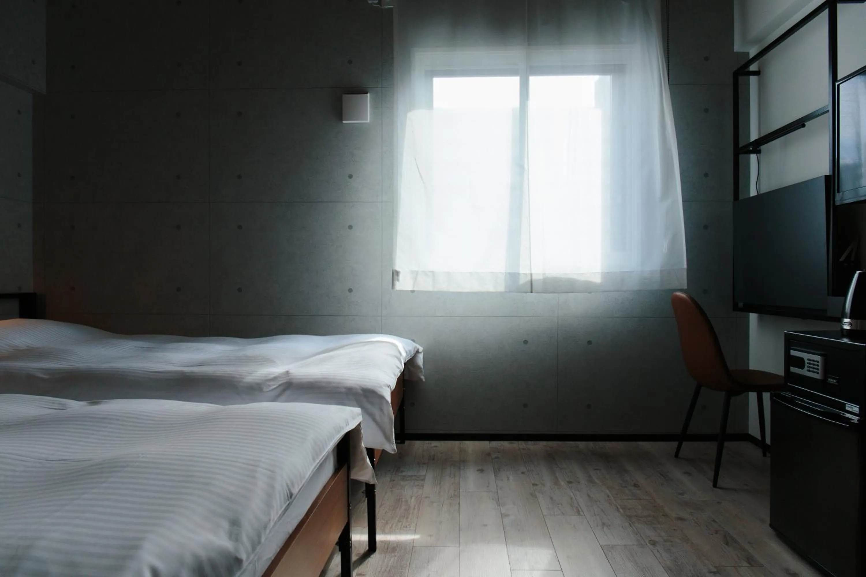 Bed in Hotel Potmum Sapporo