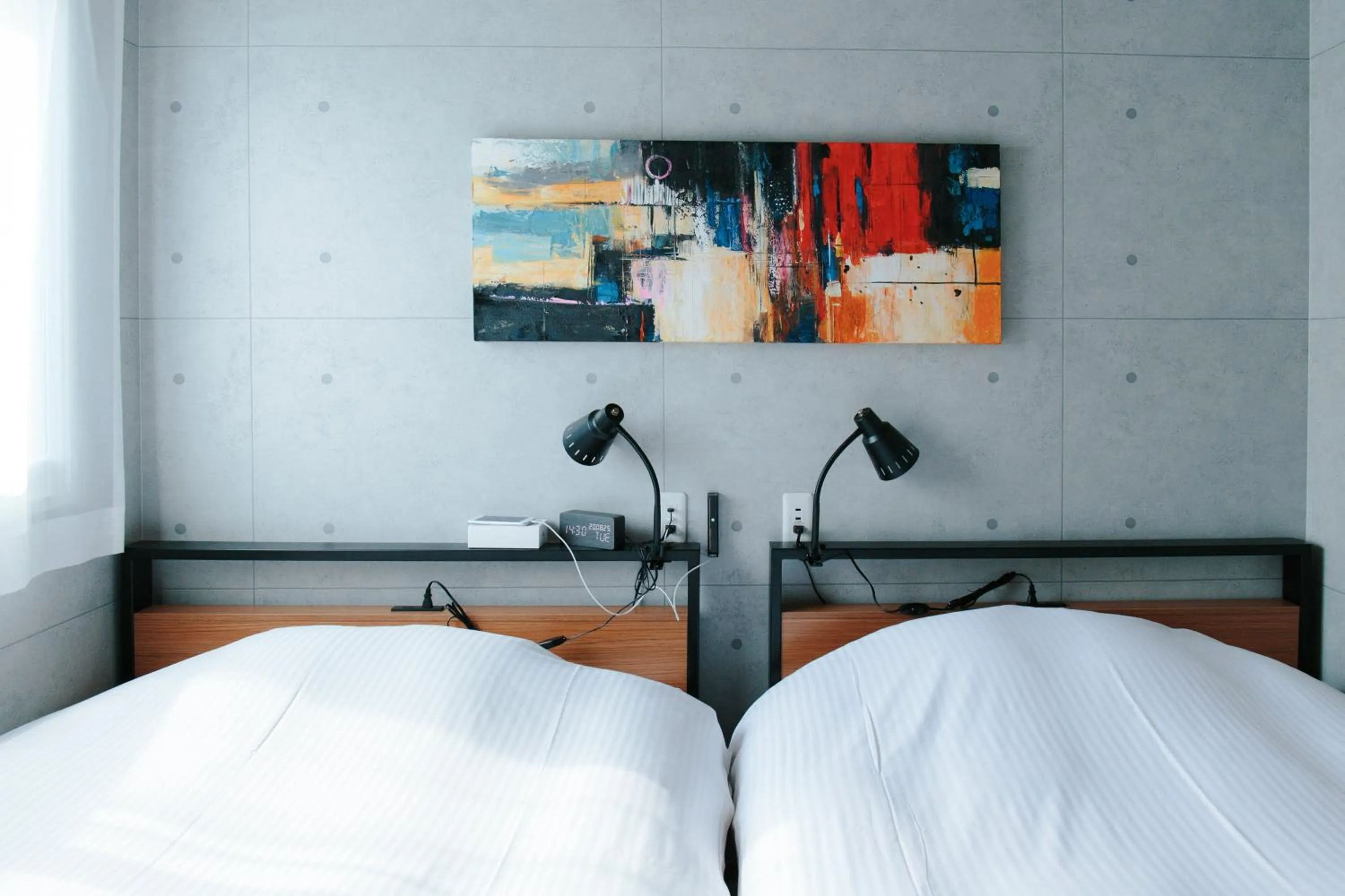 Bed in Hotel Potmum Sapporo