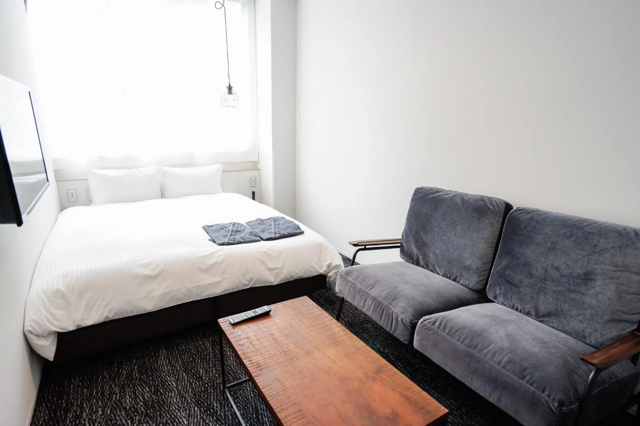 Day, Bed in Hotel Potmum Sapporo