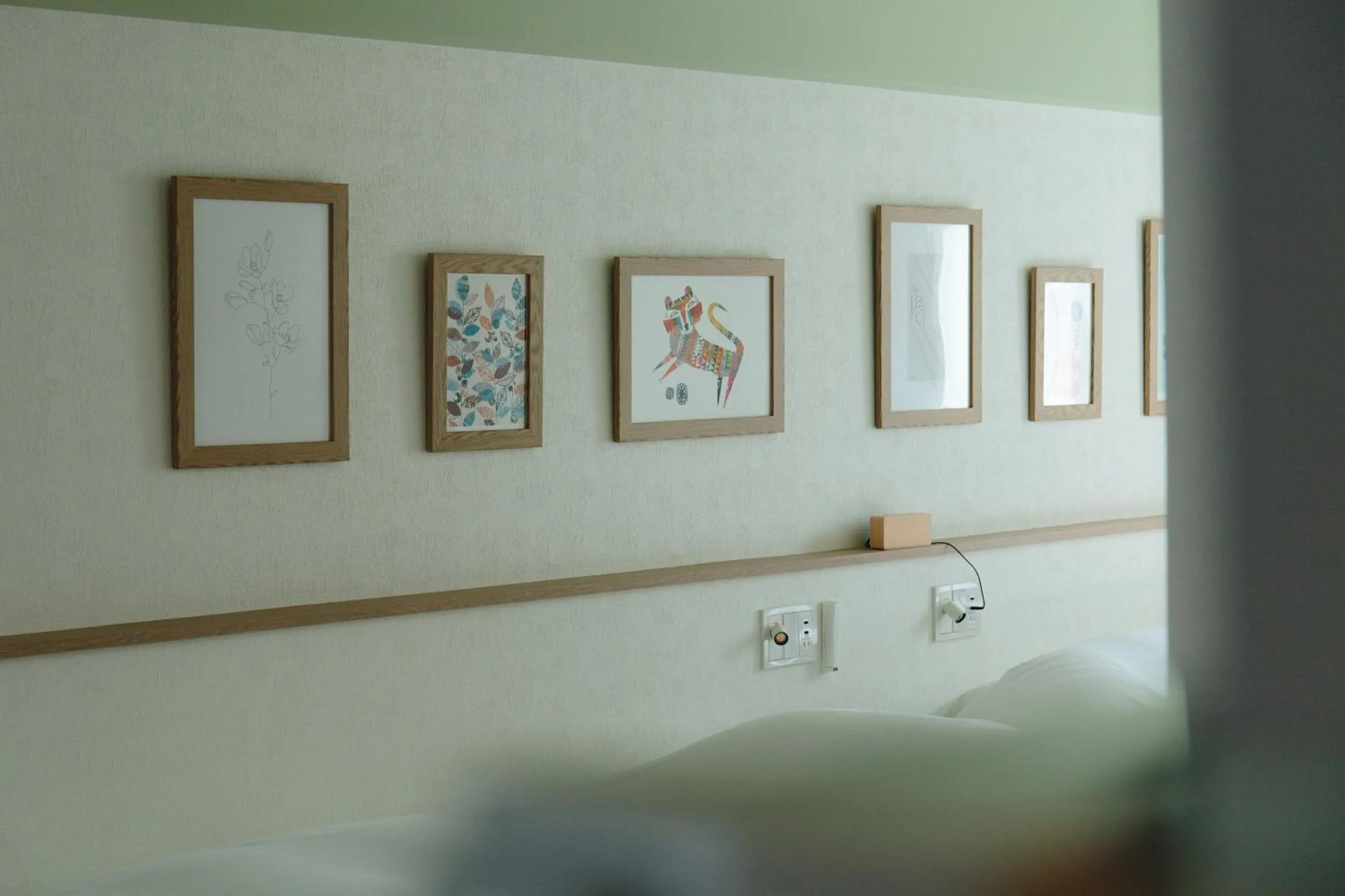 Decorative detail, Bed in Hotel Potmum Sapporo